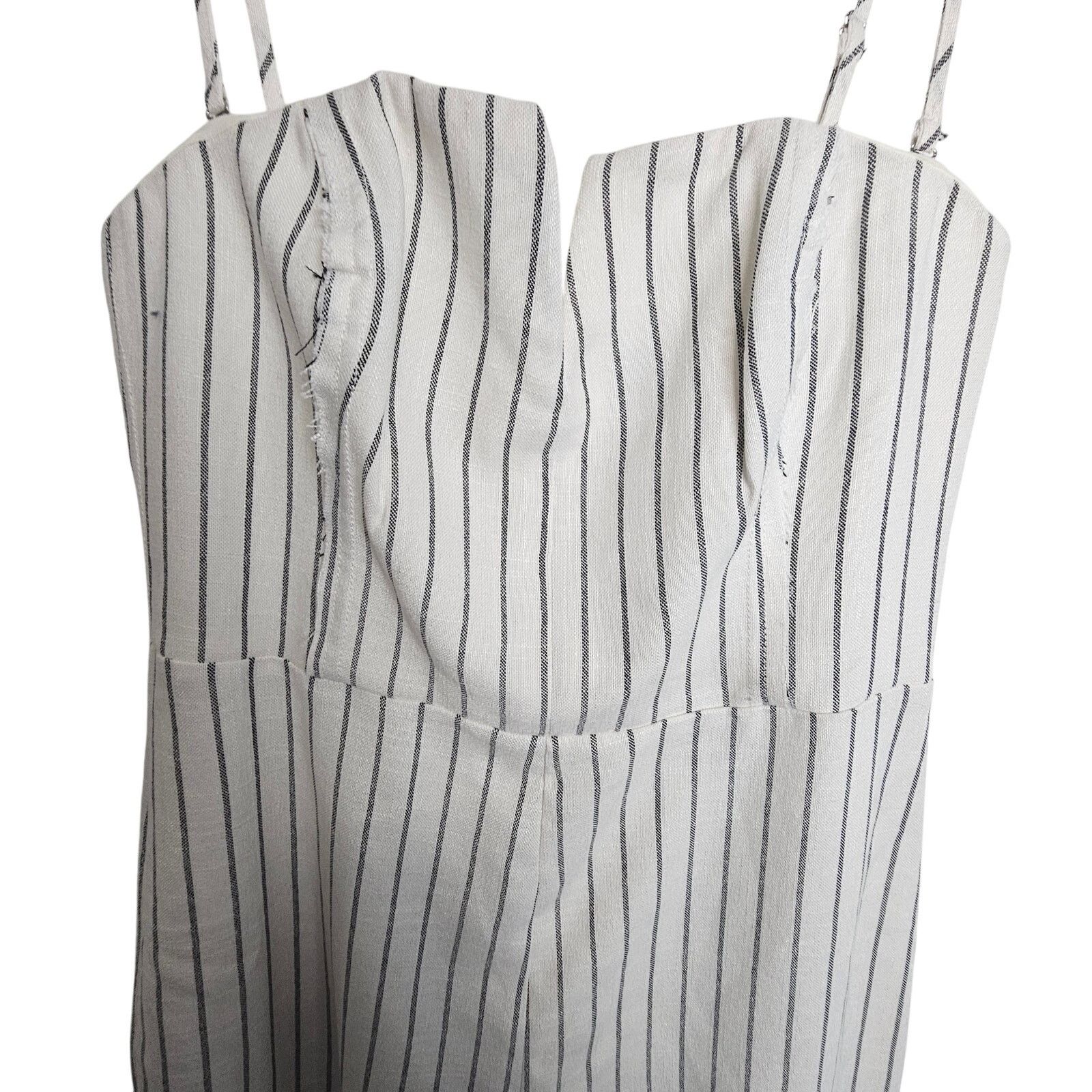 REVOLVE NEW NBD Revolve Black White Striped Jumpsuit Women M Boning Size 30" / US 8 / IT 44 - 3 Thumbnail