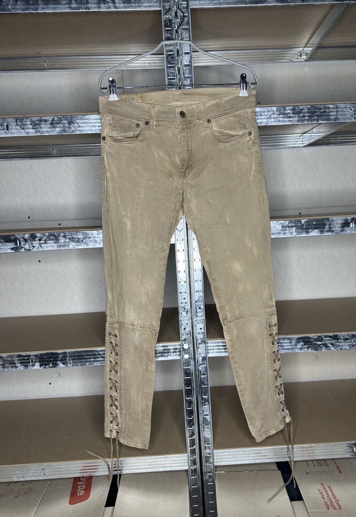 Polo Ralph Lauren Polo Ralph Lauren Western Country Lace Up Skinny Pants Tan Size 28" / US 6 / IT 42 - 1 Thumbnail