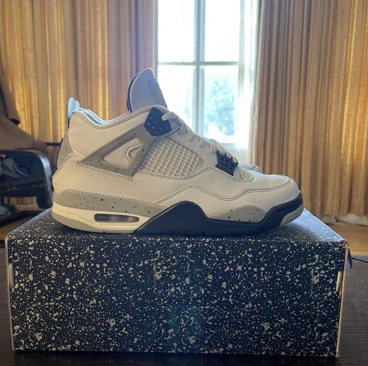 Jordan Brand Jordan 4 Midnight Navy Sz 8.5 Size US 8.5 / EU 41-42 - 4 Thumbnail