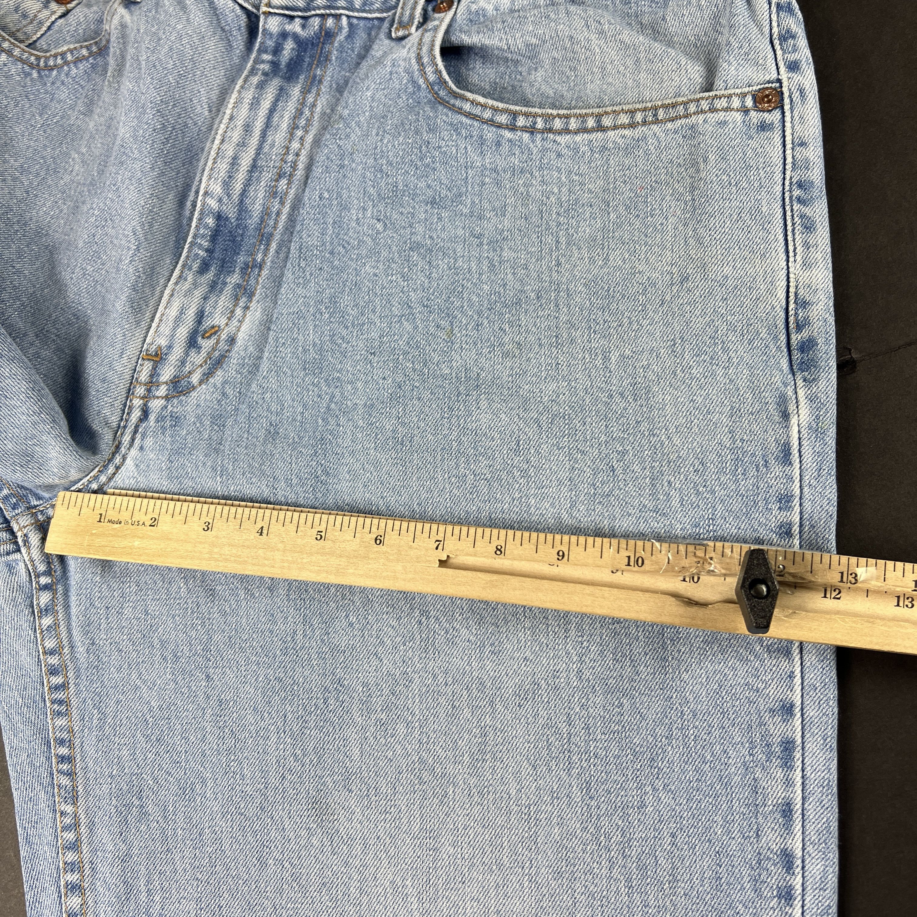 Levi's × Vintage VTG 90s Levi's Jeans 550 Relaxed Light Blue Cotton Denim Size US 36 / EU 52 - 20 Thumbnail