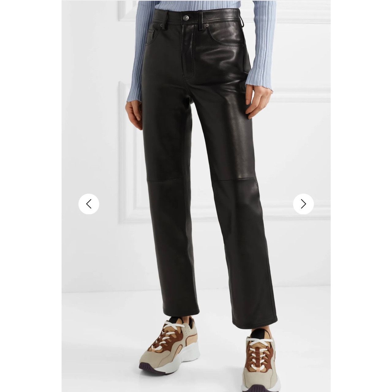 Acne Studios Acne Studio 1997 Black Leather Pants AK018 !Brand New! Size 25" / US 0 / IT 36 - 4 Thumbnail