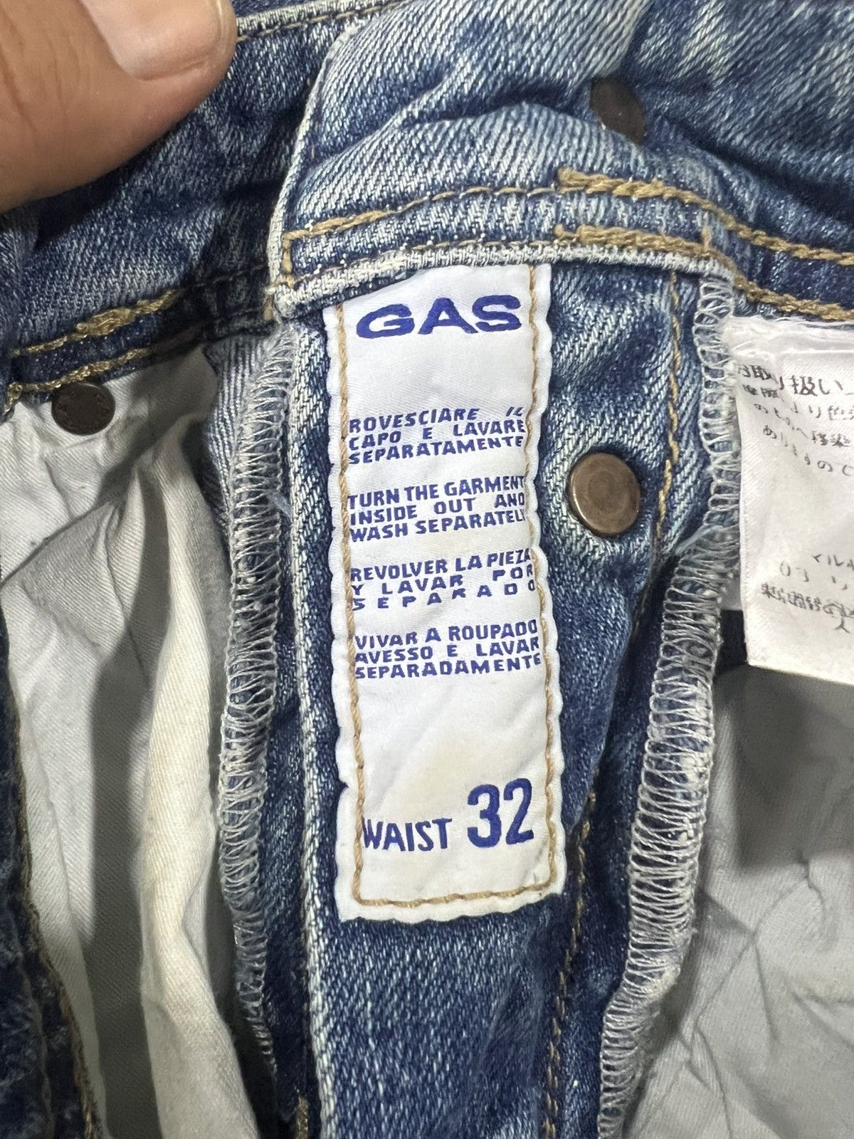 GAS 🔥Rare Gas Distressed Denim Size US 32 / EU 48 - 15 Thumbnail