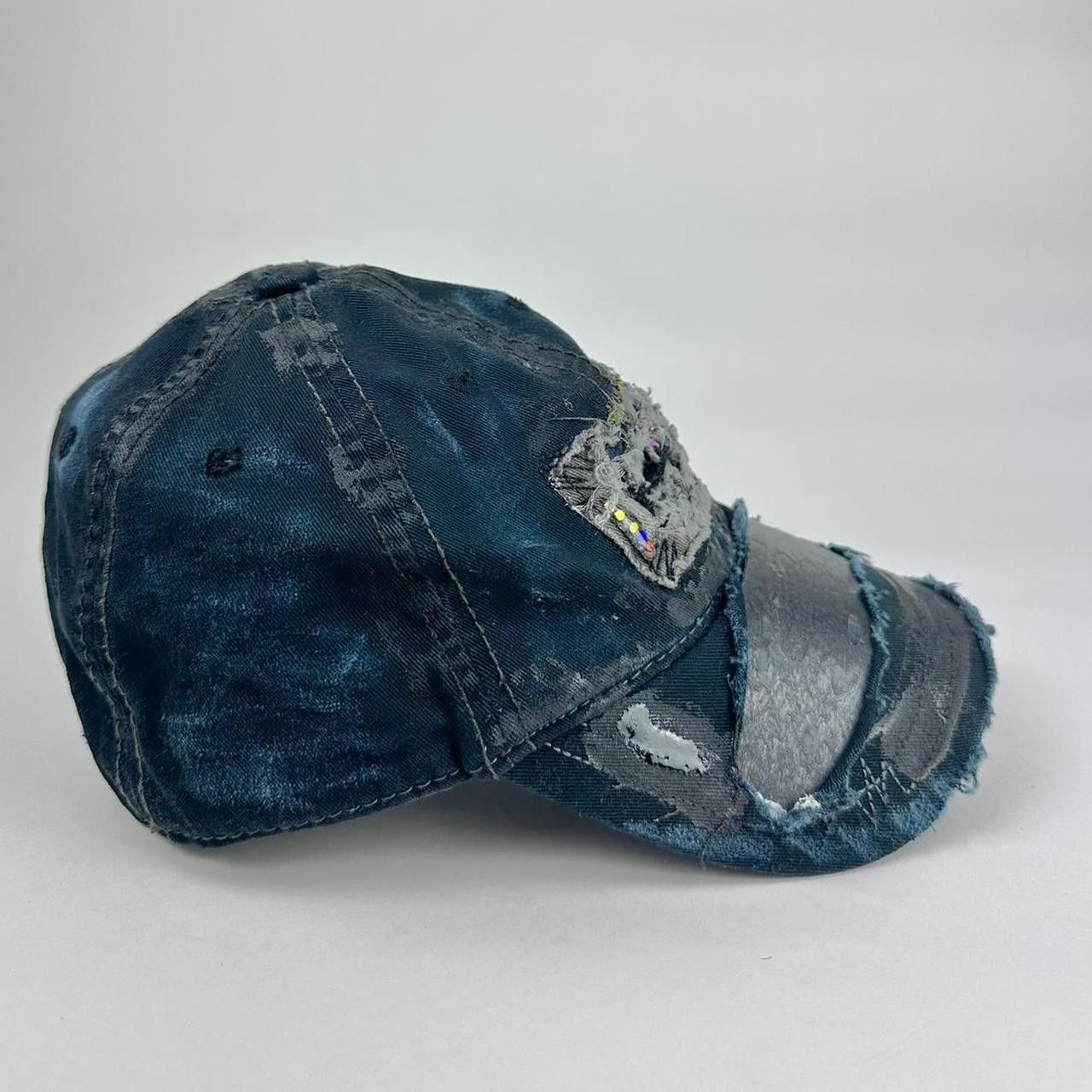 Vintage ASTROBOI* New York Aquarium Navy Distressed Rhinestone Hat Size ONE SIZE - 4 Thumbnail
