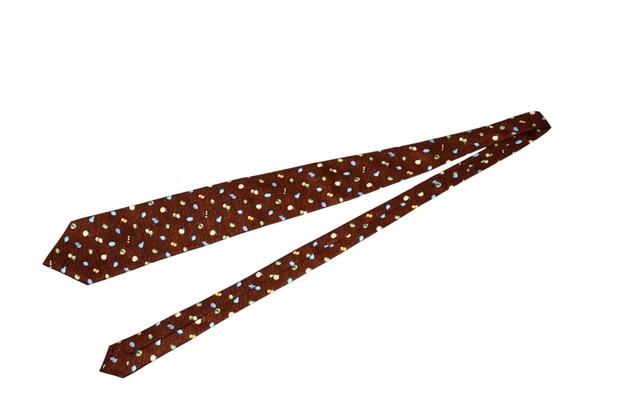 Bvlgari Bvlgari David Pizzigoni Hand Pattern Fruits Artwork Silk Tie Size ONE SIZE - 6 Thumbnail