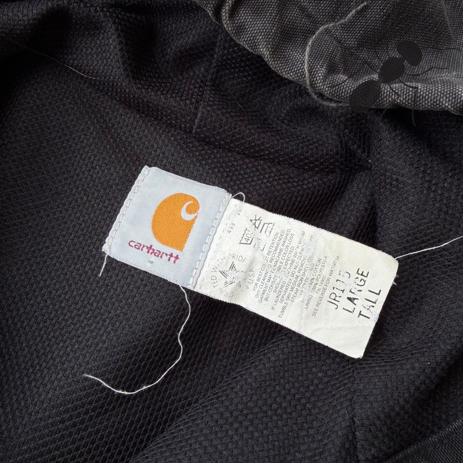 Carhartt × Vintage Carhartt JR115 black active hooded work wear jacket Size US L / EU 52-54 / 3 - 5 Thumbnail