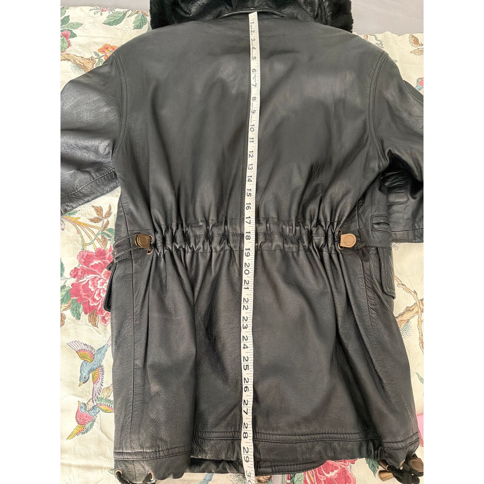 Cedarwood State 0241 Vintage Black Leather Jacket Fur Oklahoma State Seal Size S / US 4 / IT 40 - 9 Thumbnail