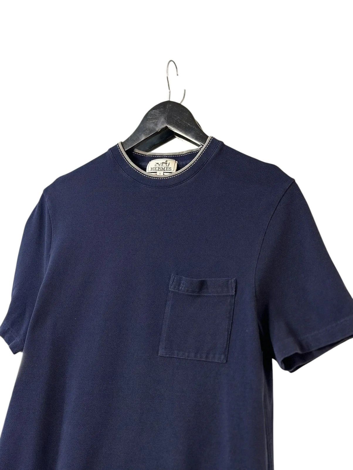 Hermes Vintage Hermes Paris H Logo Embroidered Cotton Shirt Size US S / EU 44-46 / 1 - 5 Thumbnail