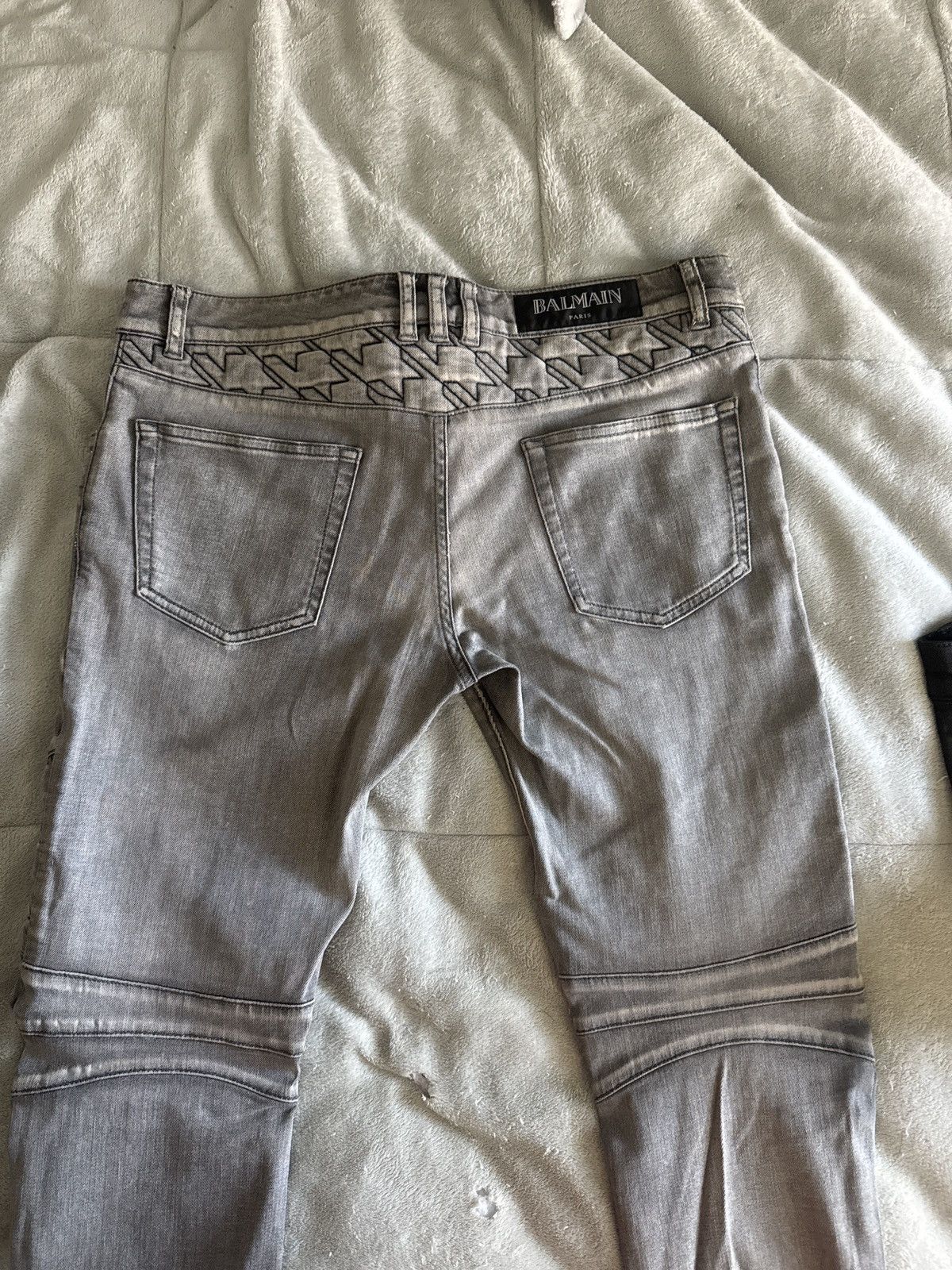 Balmain Balmain Gray Biker Denim Size US 30 / EU 46 - 3 Thumbnail