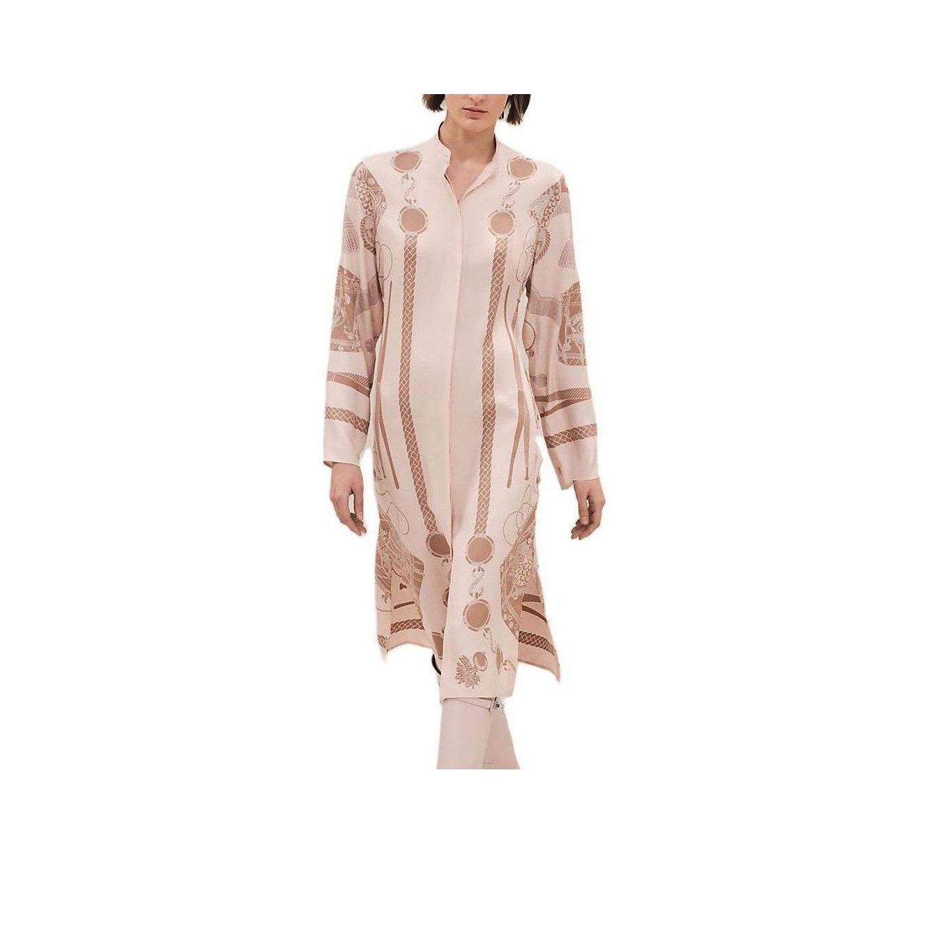 Hermes Hermes Printed Silk Shirt Dress Size 36 Size XS / US 0-2 / IT 36-38 - 1 Thumbnail