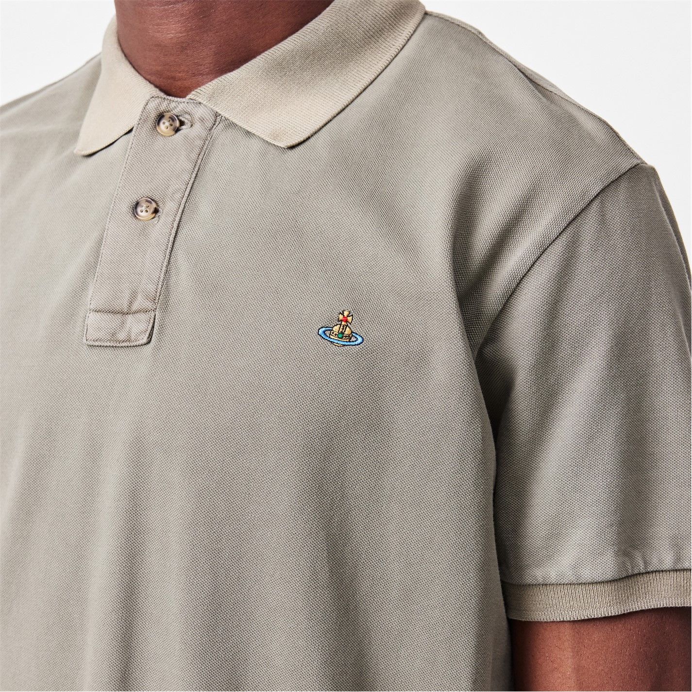 Vivienne Westwood o1g2r1mq0526 Faded Short Sleeve Polo Shirt in Grey Size US S / EU 44-46 / 1 - 5 Thumbnail