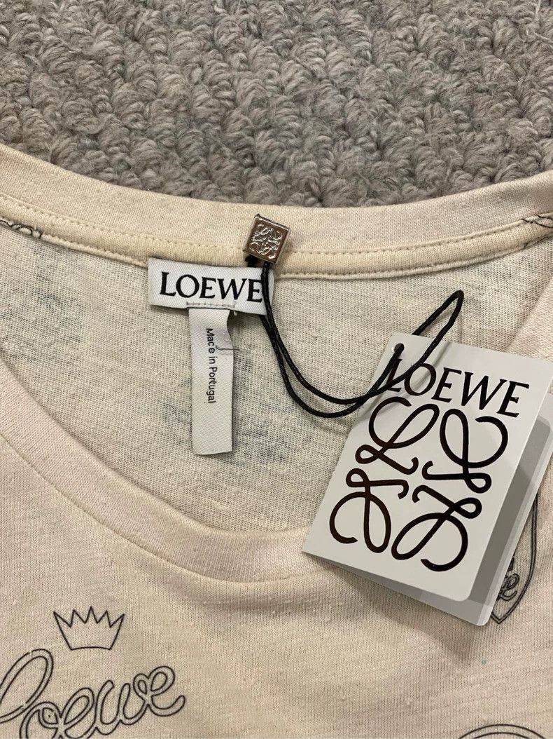 Loewe LOEWE White short sleeve T-shirt with cartoon logo Size M / US 6-8 / IT 42-44 - 7 Thumbnail