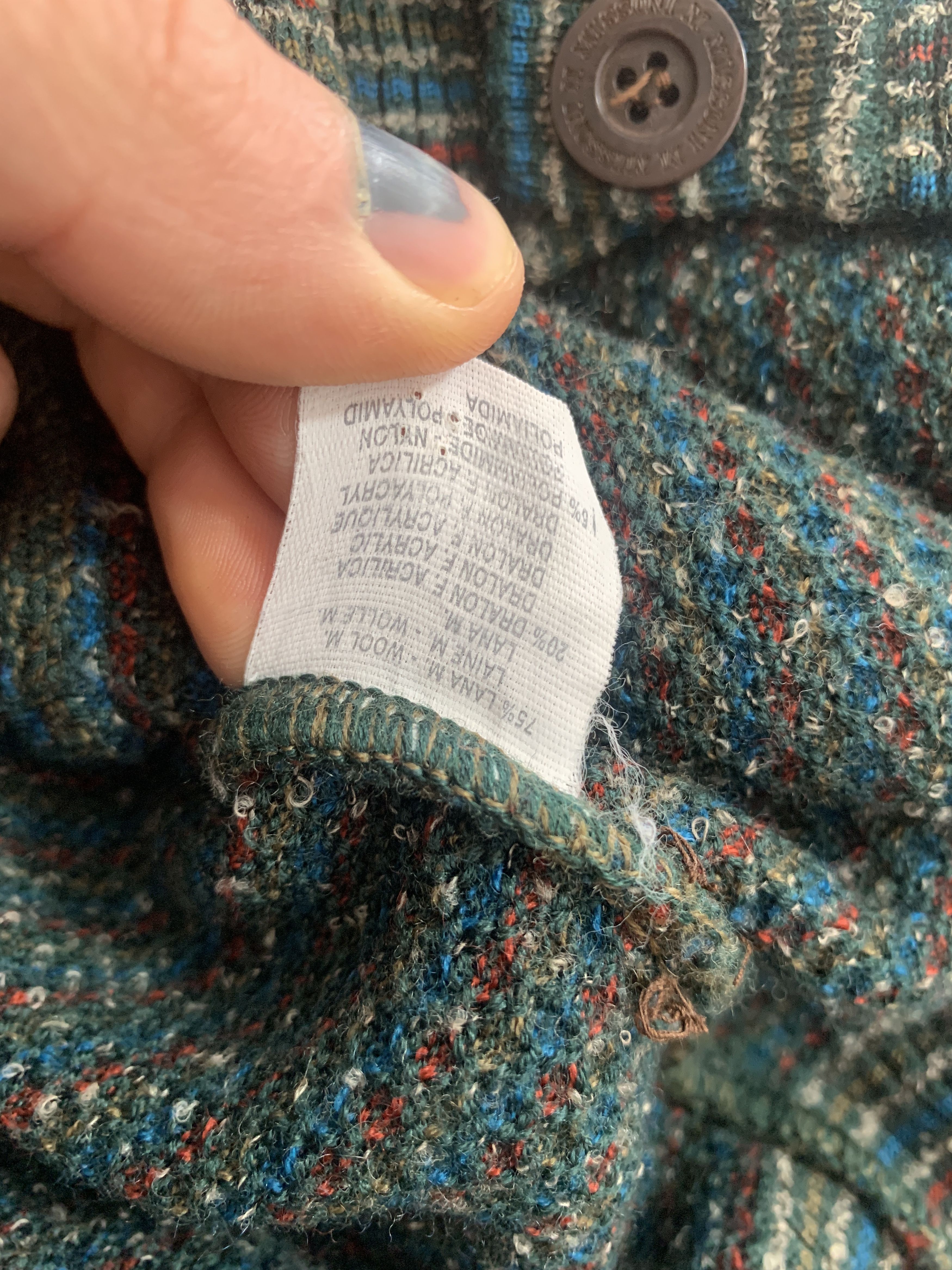 Missoni Uomo Cardigan Cosby Pullover Retro Size 2XL 56 58
