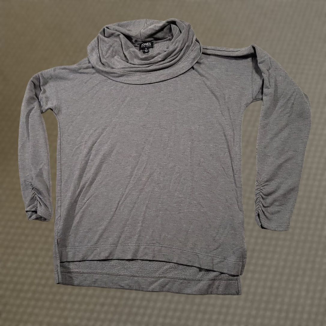 Jones New York Jones New York Sweater Women's Small Gray Cowl Neck Long Sleeve Pullover Size S / US 4 / IT 40 - 1 Thumbnail