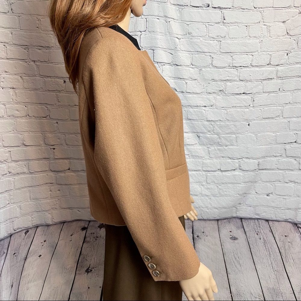 Other Trouvé Wool Cropped Camel Blazer Jacket Size L Size L / US 10 / IT 46 - 3 Thumbnail