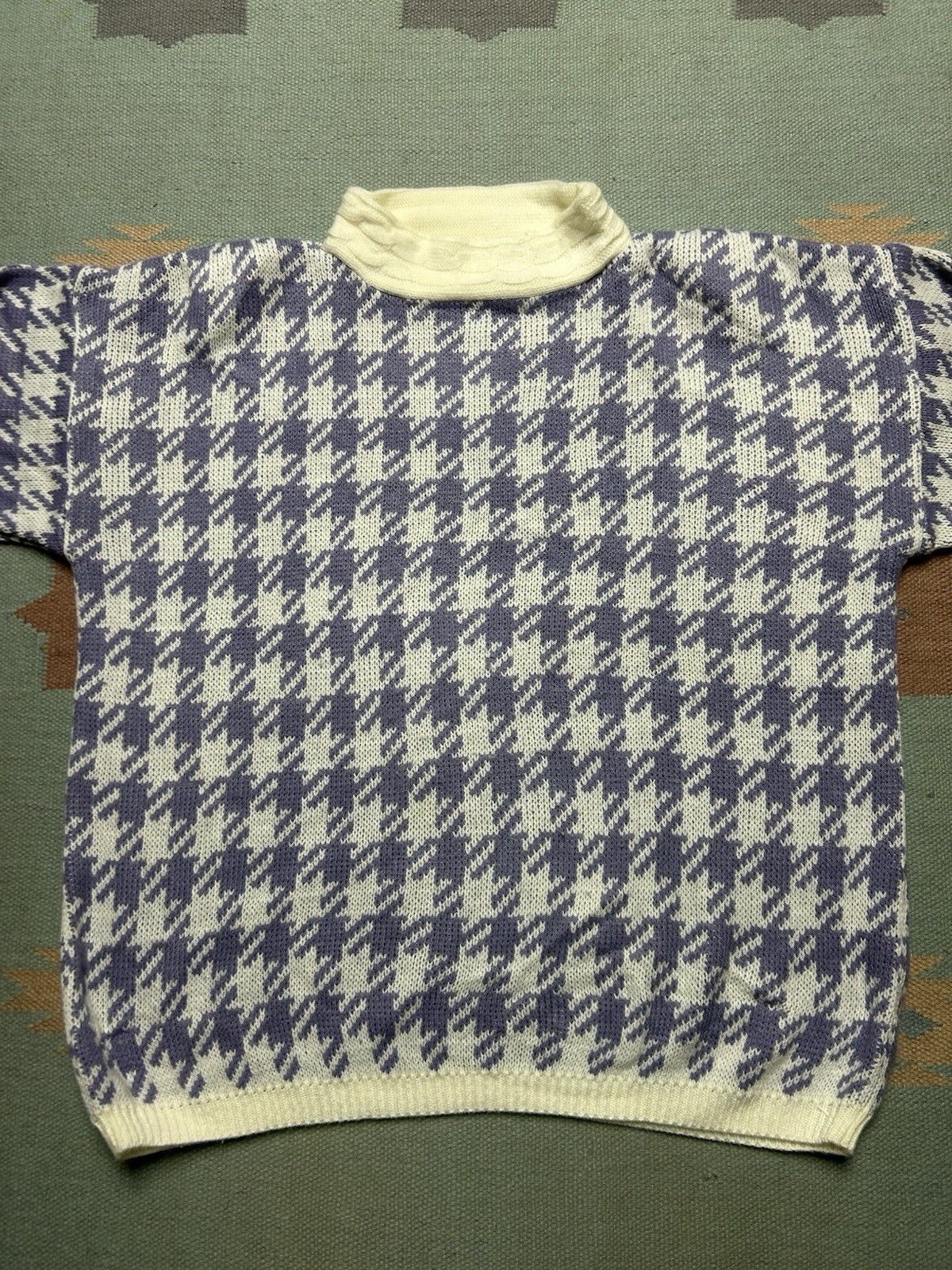 Vintage Vintage acrylic knit sweater houndstooth soft women’s 22/24 Size XXL / US 16-18 / IT 52-54 - 2 Thumbnail