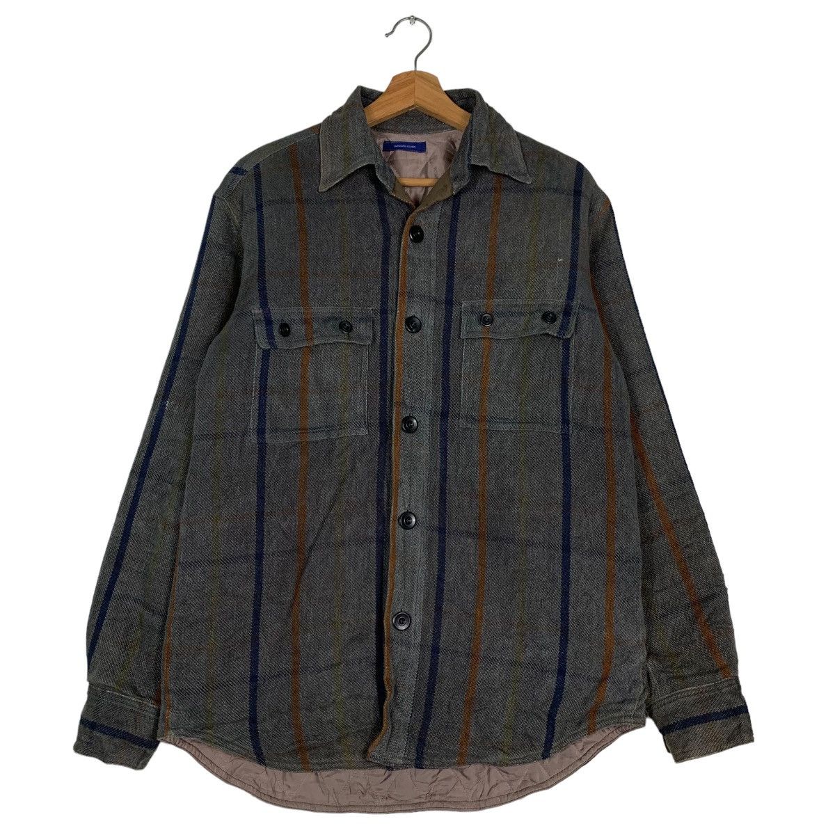 Japanese Brand MANUFACTURERS Button Jacket Flannel #0013-C1 Size US L / EU 52-54 / 3 - 1 Thumbnail