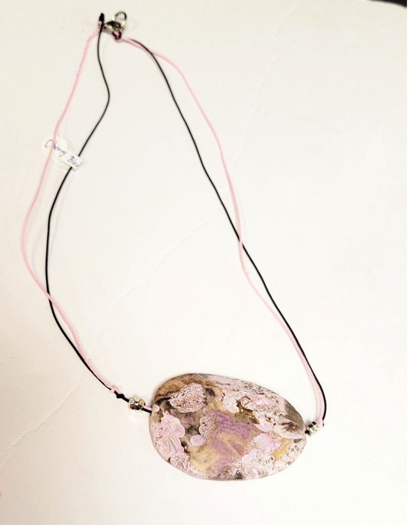 Handmade Sakura Cherry Blossom Pendant Double Corded Necklace 18" Size ONE SIZE - 4 Thumbnail