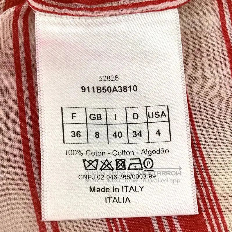 Dior Dior Red Cotton Women's Dress . Size XS / US 0-2 / IT 36-38 - 7 Thumbnail