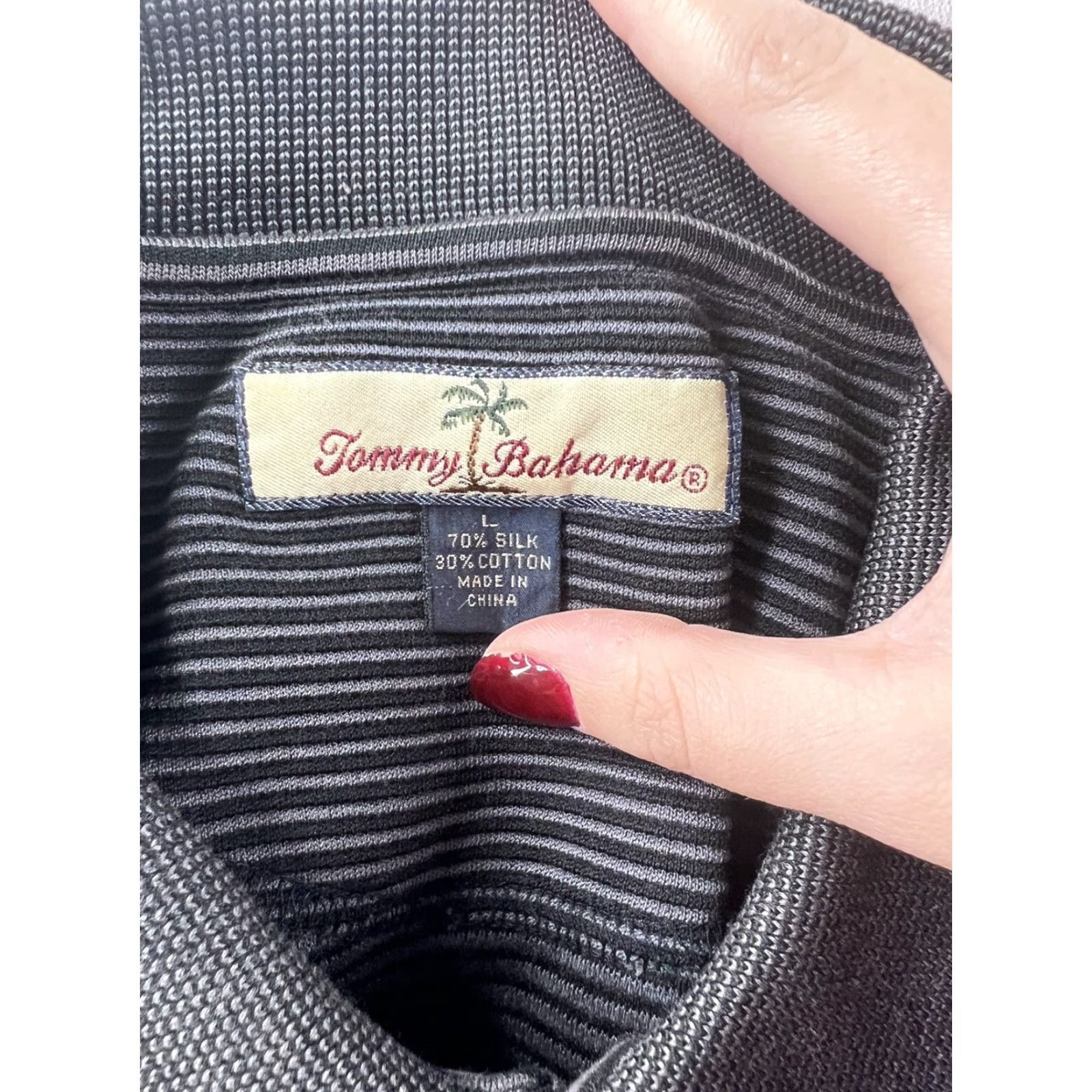 Tommy Bahama Tommy Bahama Polo Shirt Mens Large Black Marlin Casual Short Sleeve Golf Size US L / EU 52-54 / 3 - 3 Thumbnail