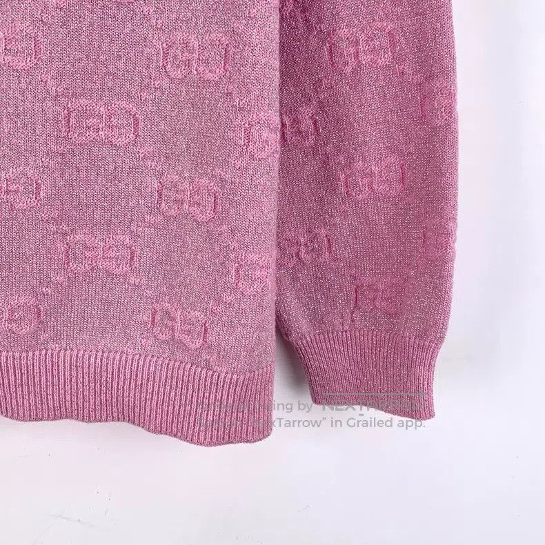 Gucci Gucci Pink logo jacquard full print wool lapel single-brea Size XXS / US 00 / IT 34 - 4 Thumbnail