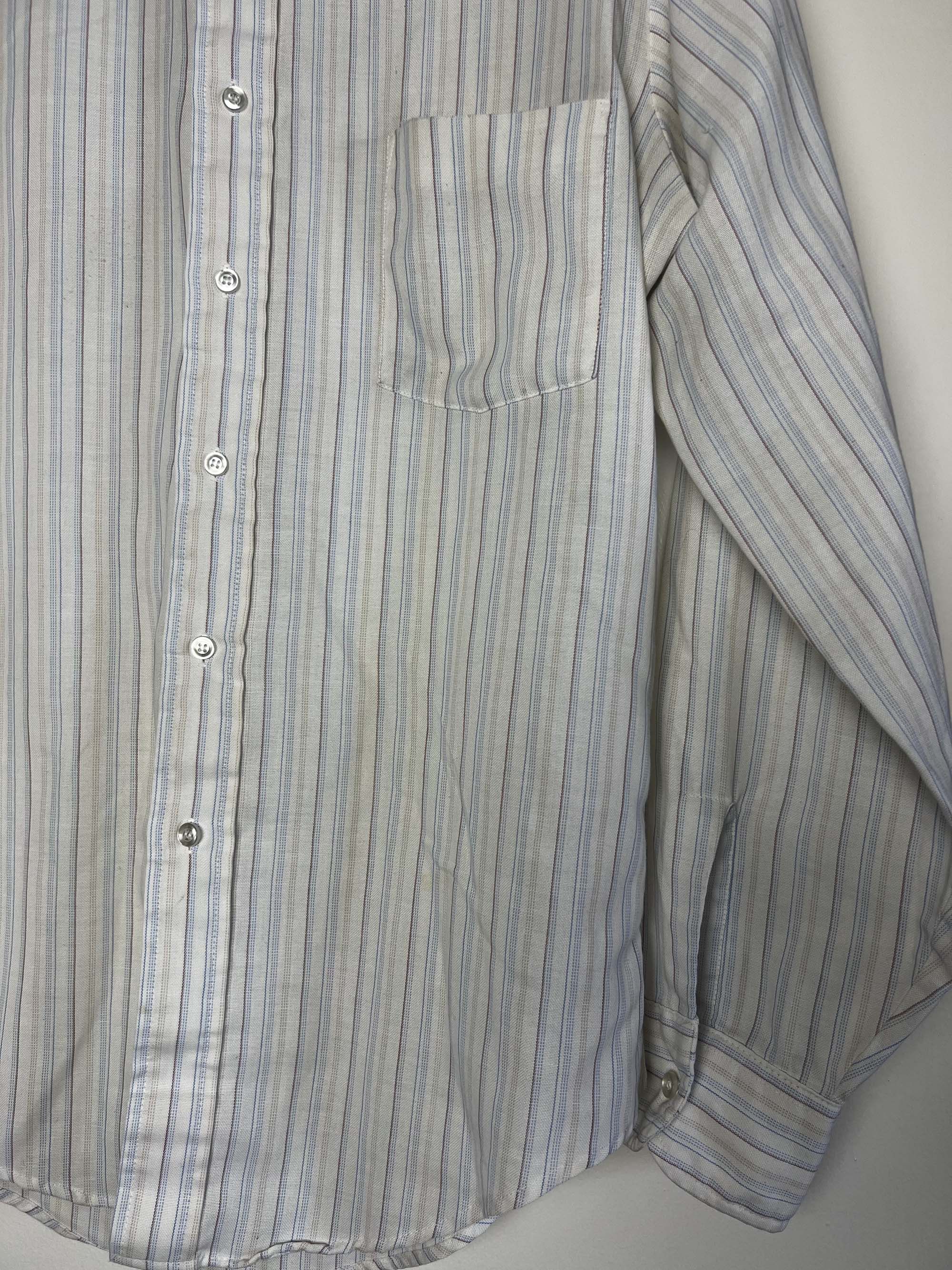Vintage Vintage 1970's Elderado Press-gard Western Wear Stripe Shirt Size US XL / EU 56 / 4 - 4 Thumbnail