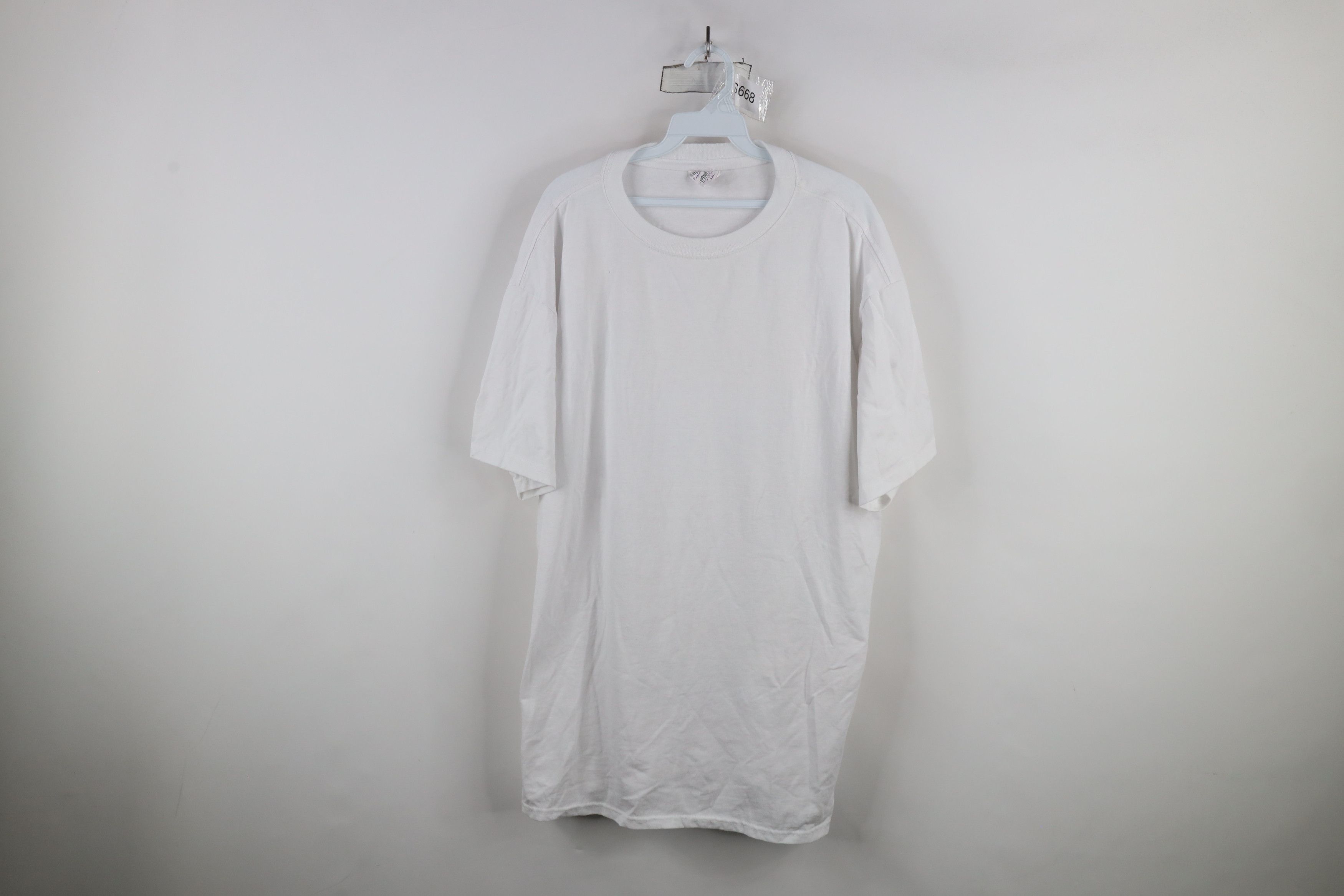 Vintage Vintage 90s Streetwear Cotton Short Sleeve T-Shirt White Size US XXL / EU 58 / 5 - 1 Thumbnail