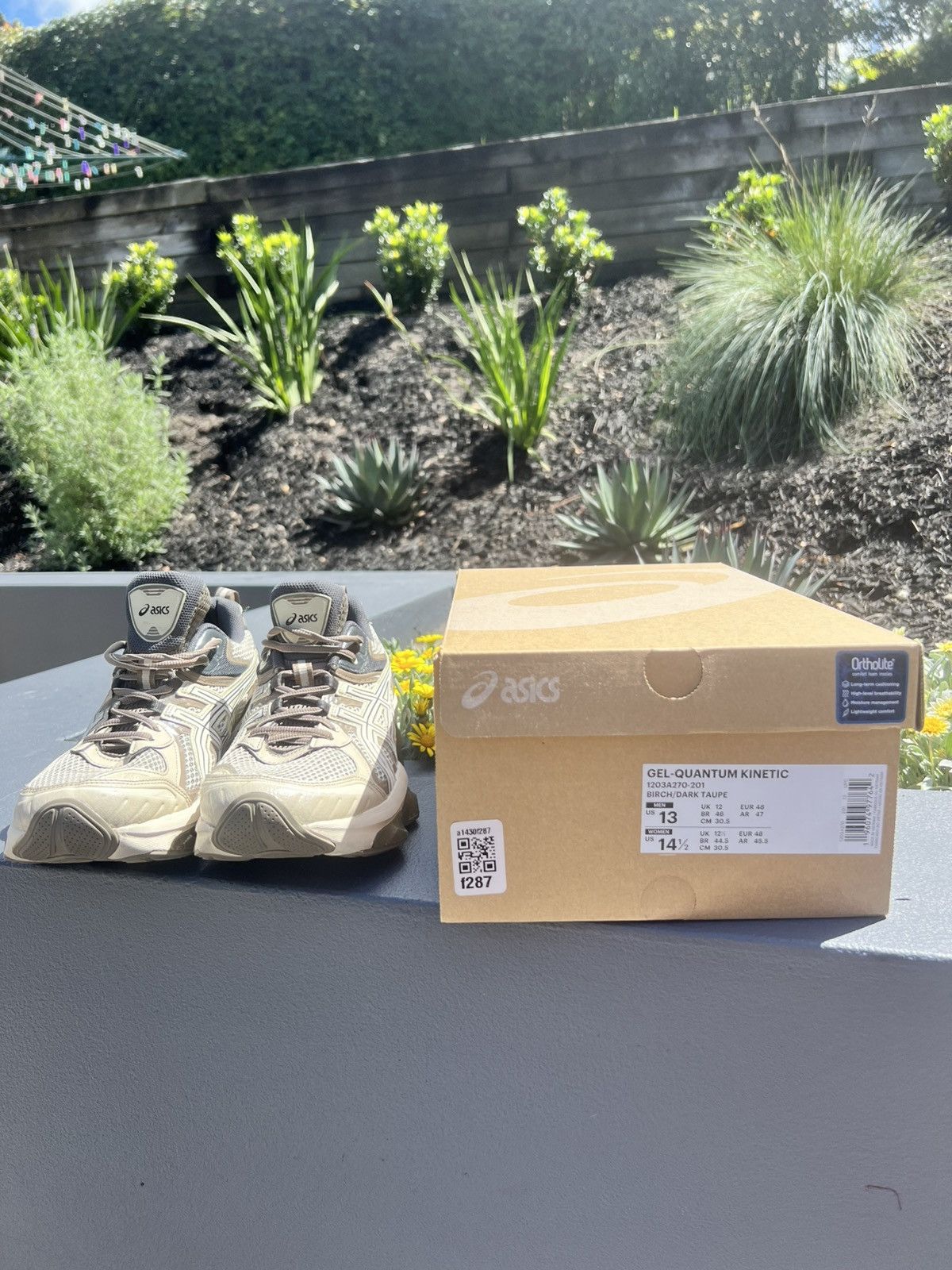 Asics Asics Gel Quantum Kinetic ‘Birch Dark Tuape’ (Barely Used) Size US 13 / EU 46 - 8 Thumbnail