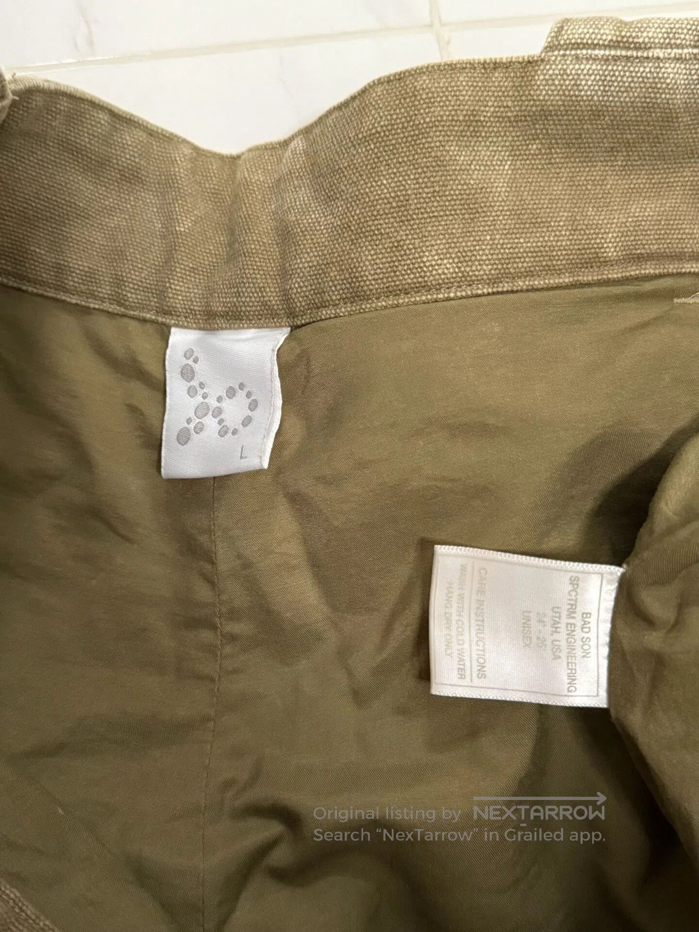 Bad Son padded long work pants in beige. Size US 34 / EU 50 - 7 Thumbnail