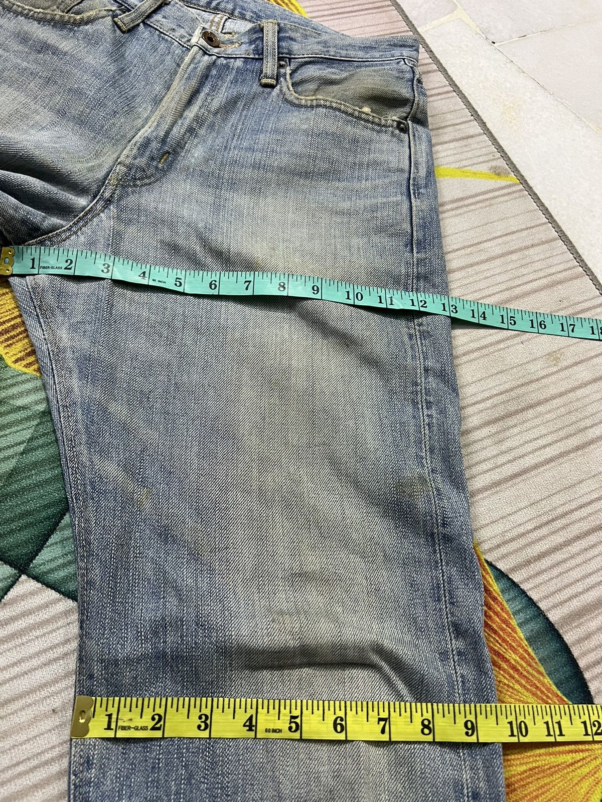 Edwin × Japanese Brand EDWIN 505z SELVEDGE LIGHT WASH ORANGE TAG DENIM Size US 29 - 13 Thumbnail