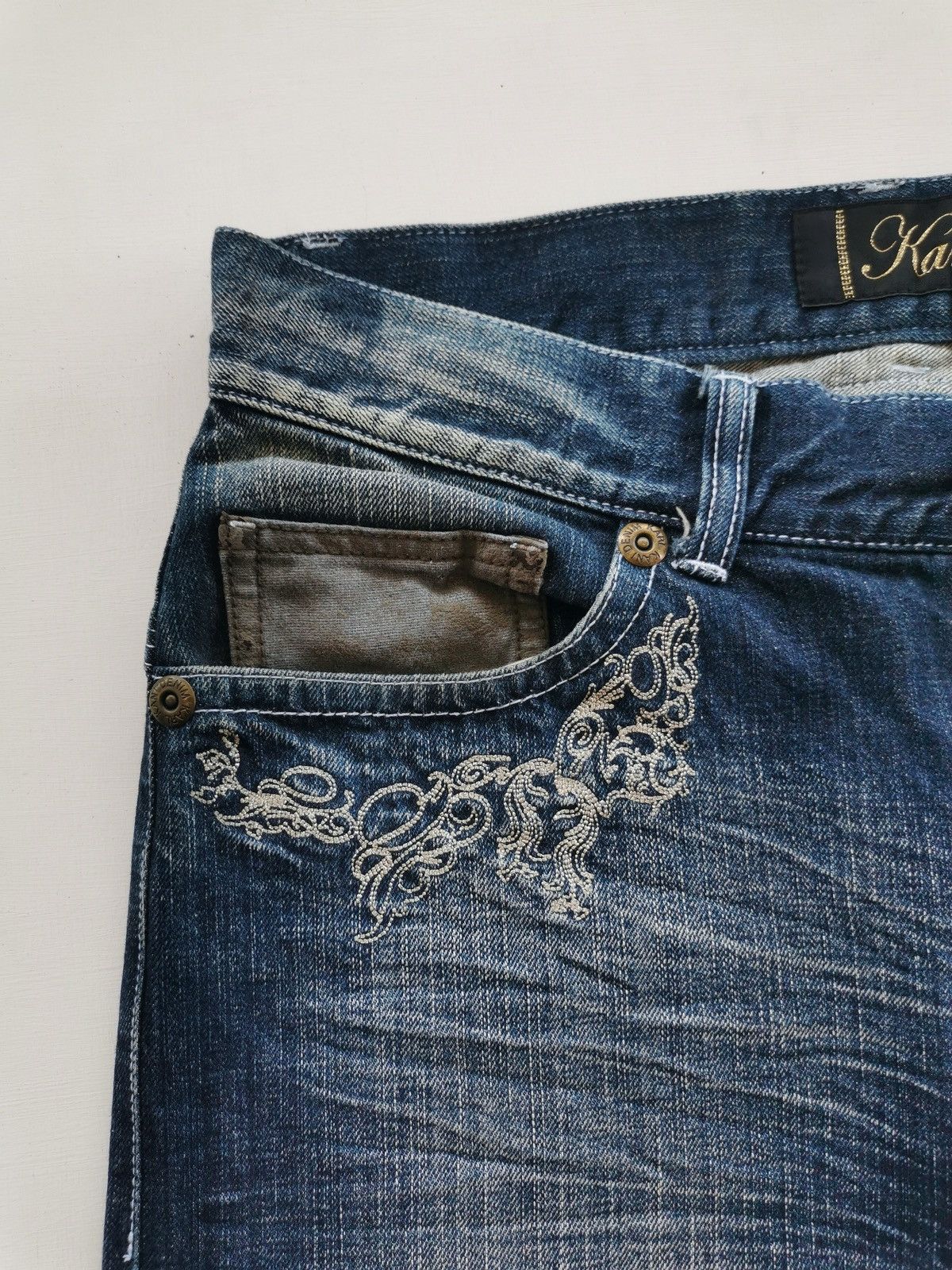 Karl Kani Loose Fit Vintage Karl Kani Studded Embroidery Denim Jeans Size US 34 / EU 50 - 9 Thumbnail