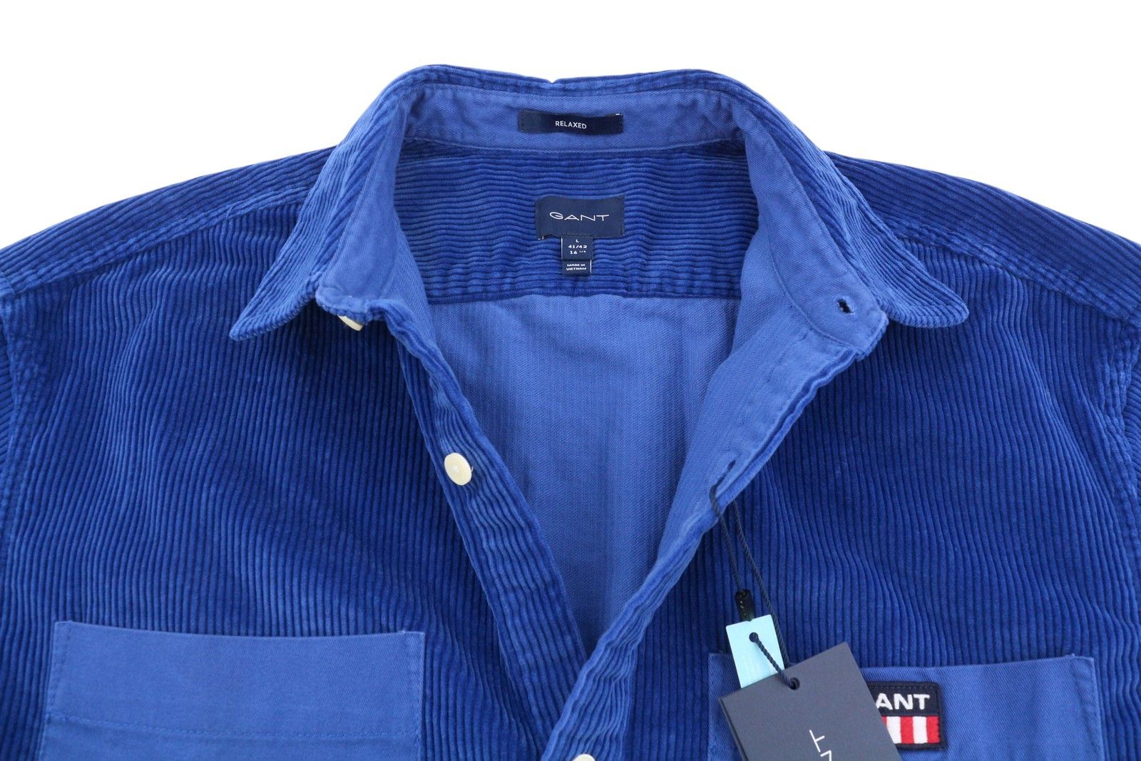 Gant REL CHUNKY CORDUROY TOWN L College Blue Patch 87527 Size US L / EU 52-54 / 3 - 4 Thumbnail