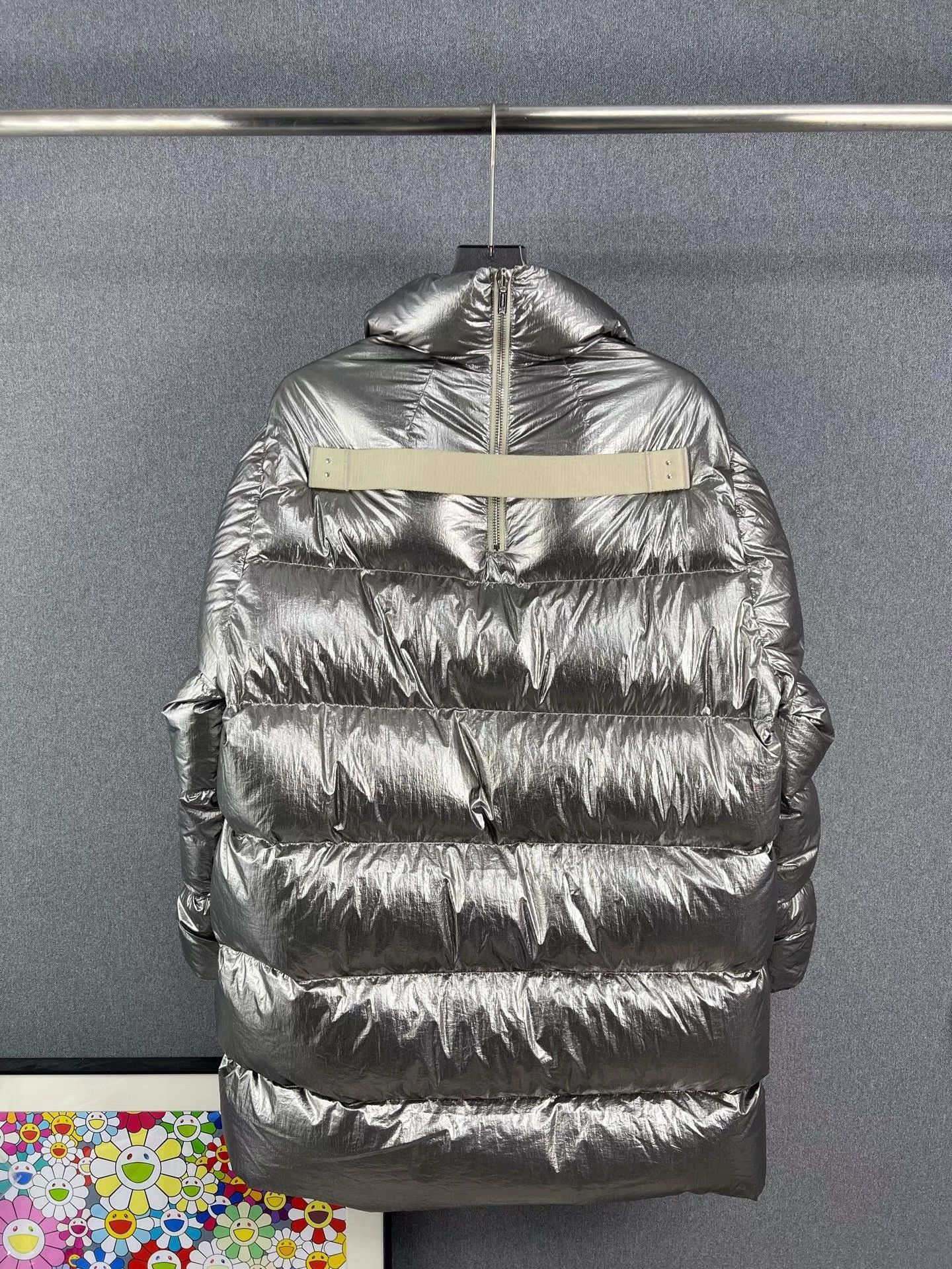 Moncler MONCLER × RICK OWENS Silver Down Jacket K1 Size XS / US 0-2 / IT 36-38 - 2 Thumbnail