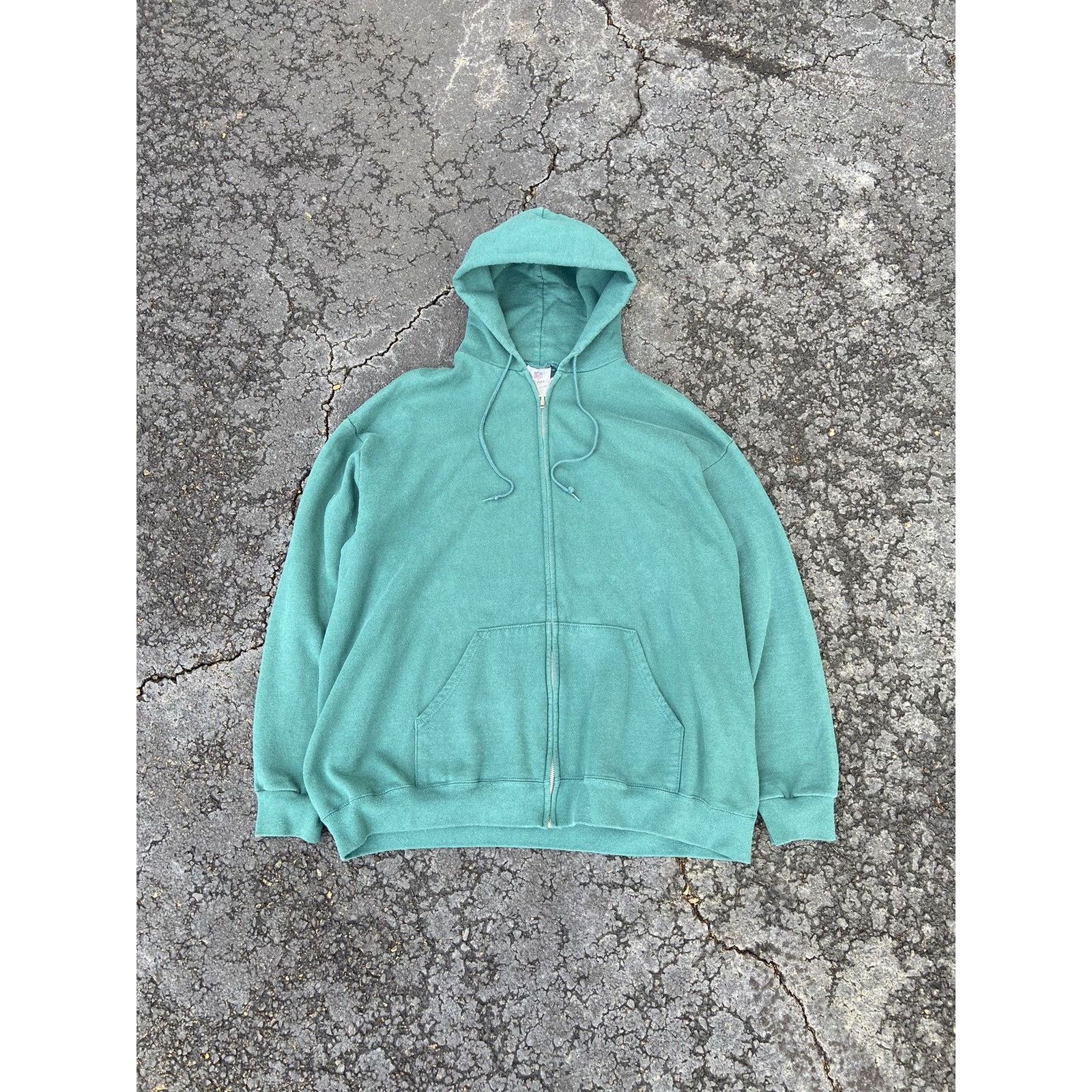 Vintage Crazy Vintage 90’s Thick Forest Green Boxy Hooded Sweatshirt Size US XL / EU 56 / 4 - 1 Thumbnail