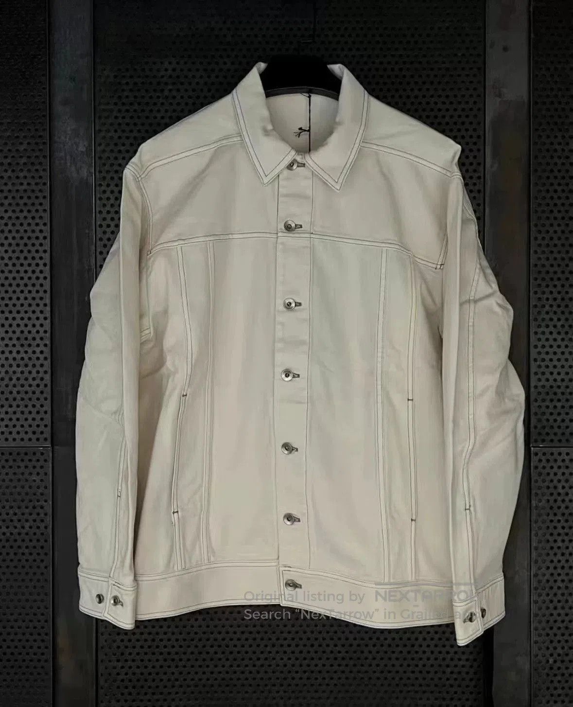 Rick Owens Drkshdw Rick Owens White Denim Jacket S. Size US S / EU 44-46 / 1 - 2 Thumbnail