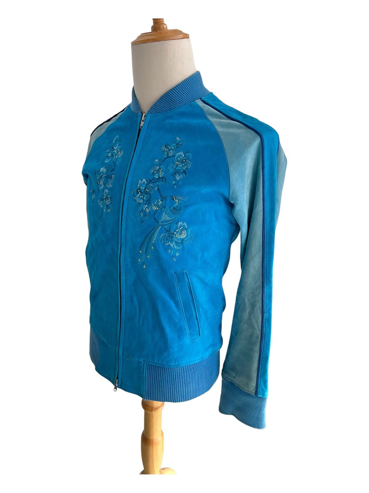 Tailor Toyo Peacock 🌸 Embroidery Cow Leather Sukajan Souvenir Jacket Size US M / EU 48-50 / 2 - 2 Thumbnail