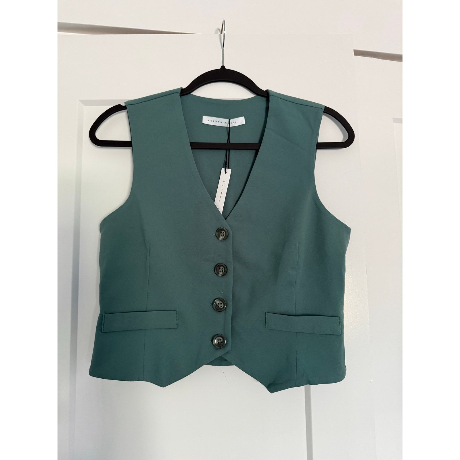 Susana Monaco $148 New Susana Monaco Button Vest - Rosemary - Small Size S / US 4 / IT 40 - 3 Thumbnail