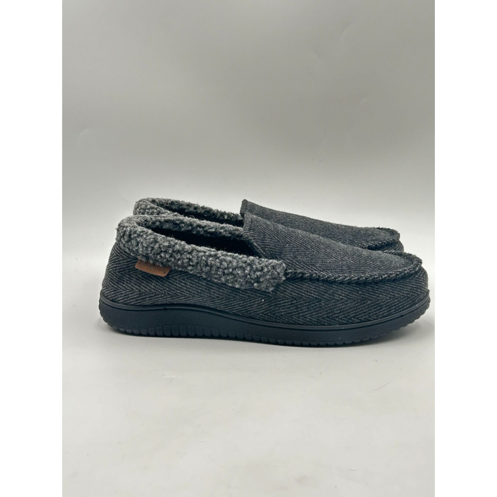 Other Dearfoams Mens Slippers L 11-12 Gray Memory Foam Indoor Outd Size US 11 / IT 41 - 1 Thumbnail