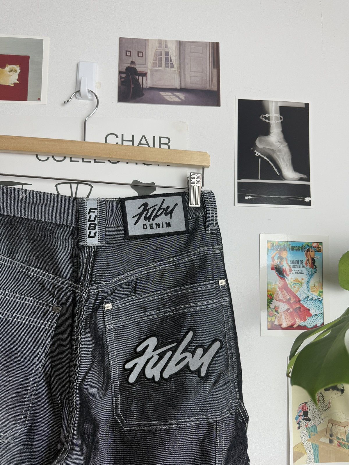 Fubu × Vintage Vintage y2k Fubu wide leg baggy carpenter metalic denim pants Size US 30 / EU 46 - 4 Thumbnail