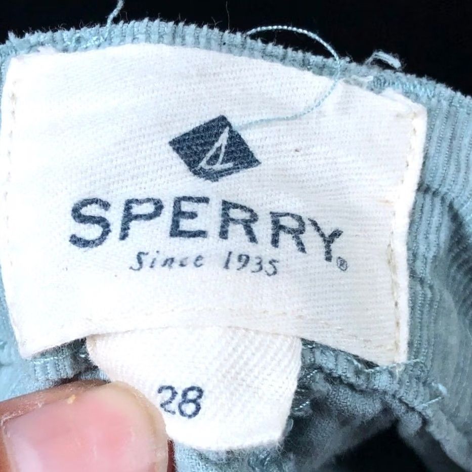 Sperry Sperry Jeans Light Blue Corduroy Mid Rise Straight 100% Cotton 28 Womens Denim Regular 5-Pocket Design Mid Rise Corduroy Straight Jeans Womens 28 Size 25" / US 0 / IT 36 - 4 Thumbnail
