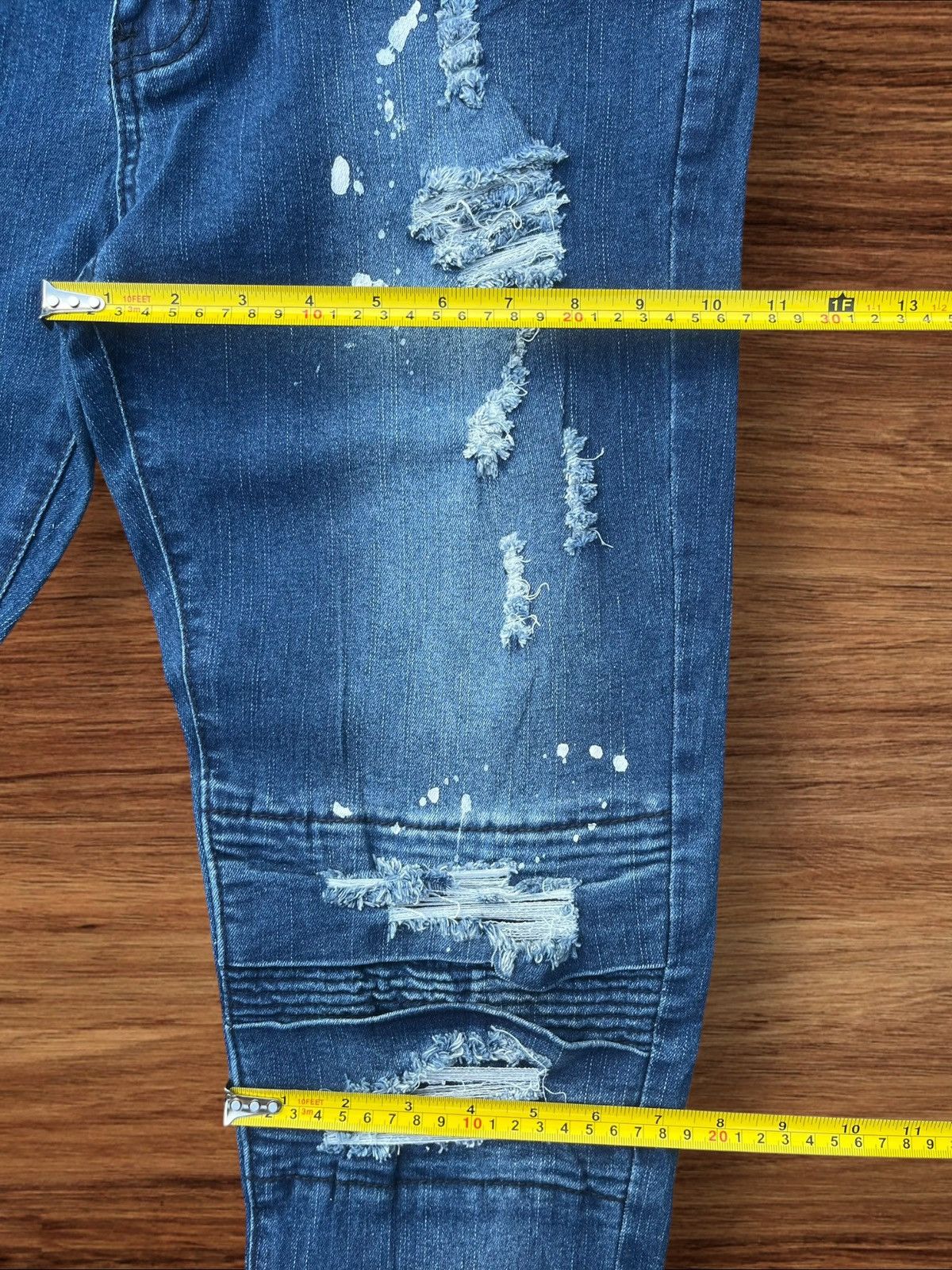 Japanese Brand Vintage Japanese Brand Ripped Destroyed Biker Blue Wash Jean Size US 36 / EU 52 - 14 Thumbnail