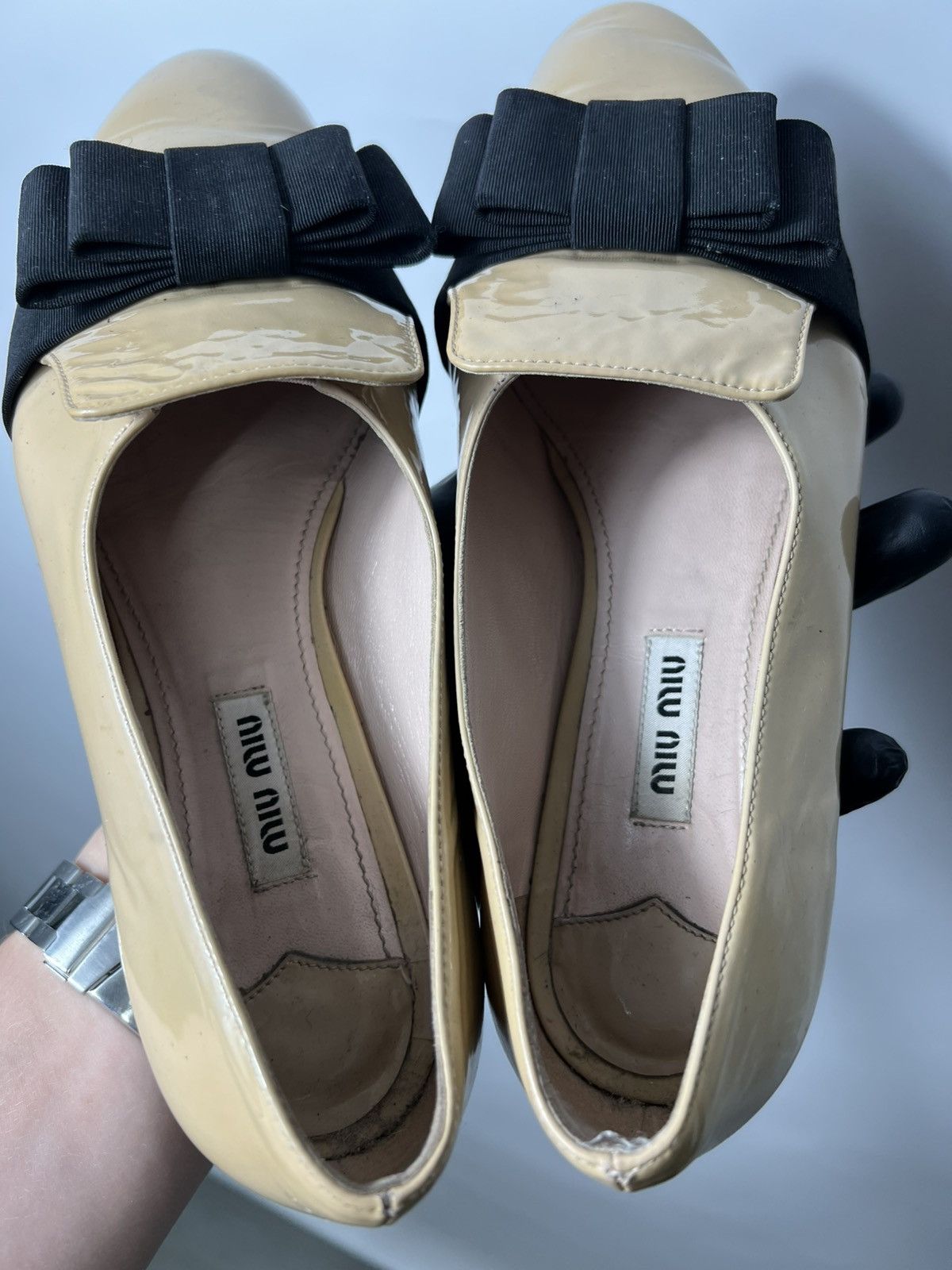 Miu Miu Vintage luxury Miu Miu leather ballet flats Size 37.5 Size US 7.5 / IT 37.5 - 7 Thumbnail