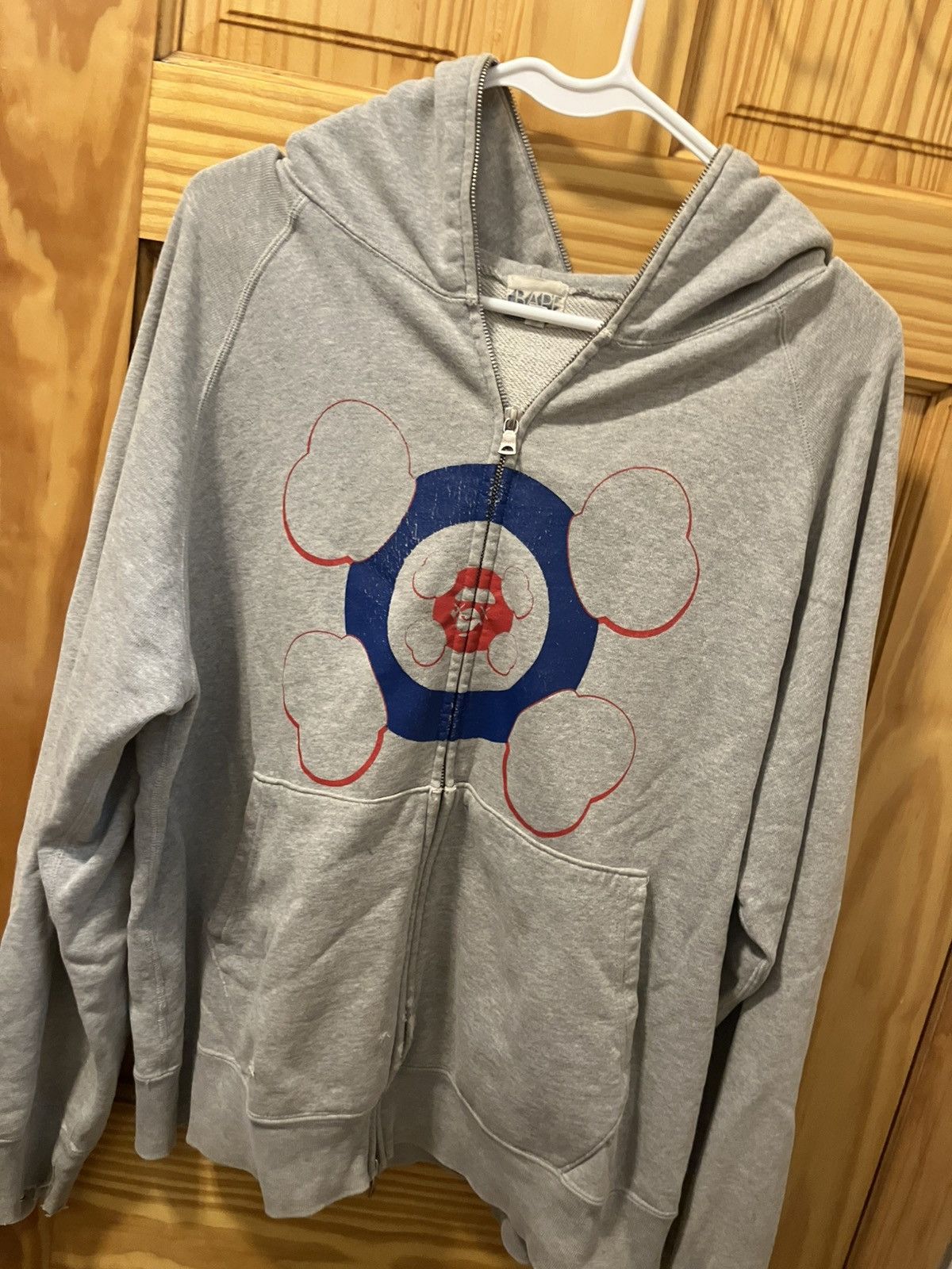 00s　KAWS × BAPE　フルジップパーカー　L　グレー　日本製　希少 00s KAWS × BAPE フルジップパーカー L グレー 日本製 希少