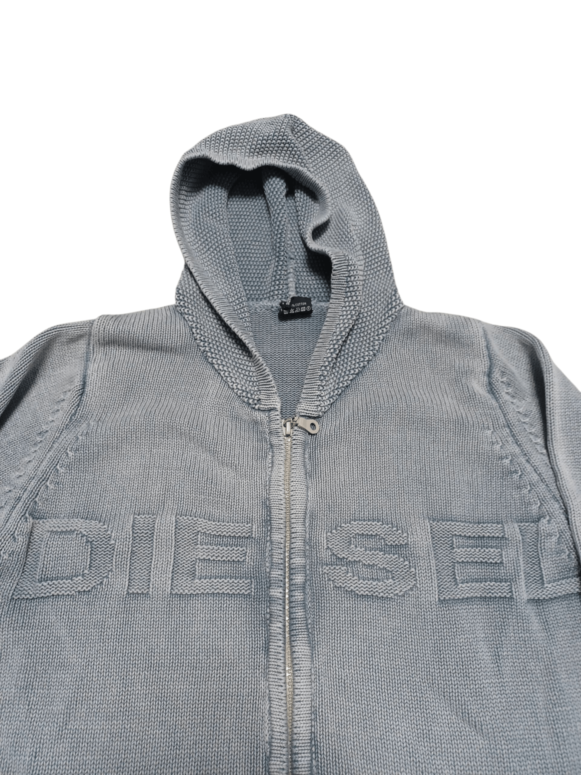 Diesel DIESEL VINTAGE 00S BIG LOGO AVANT GARDE KNIT ZIP HOODIE Size US S / EU 44-46 / 1 - 2 Thumbnail