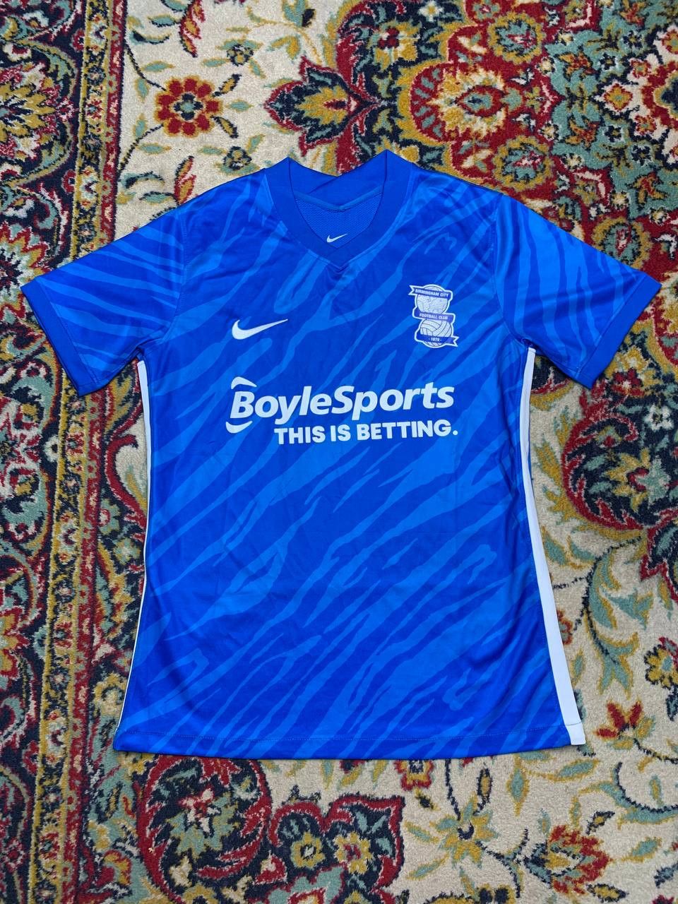 Nike BIRMINGHAM CITY FOOTBALL SHIRT SOCCER JERSEY NIKE 2020-21 Size US S / EU 44-46 / 1 - 1 Thumbnail