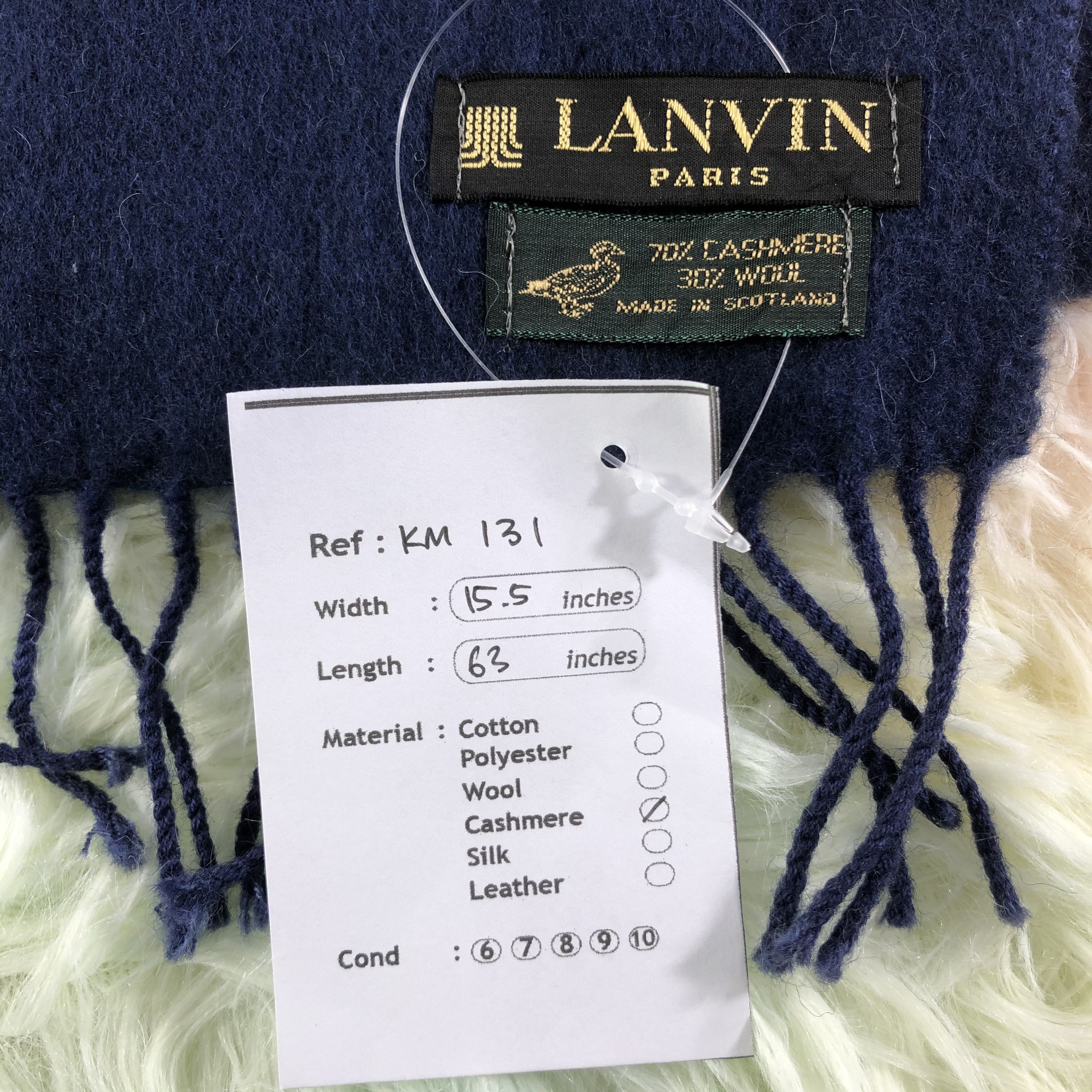 Lanvin × Vintage Lanvin Scarf / Muffler / Neckwear - KM131 Size ONE SIZE - 7 Thumbnail