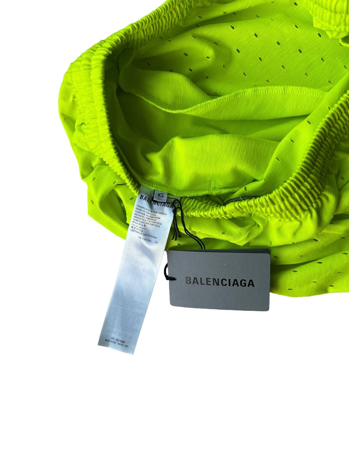 Balenciaga Balenciaga Green Neon Mesh Shorts Size US 34 / EU 50 - 4 Thumbnail