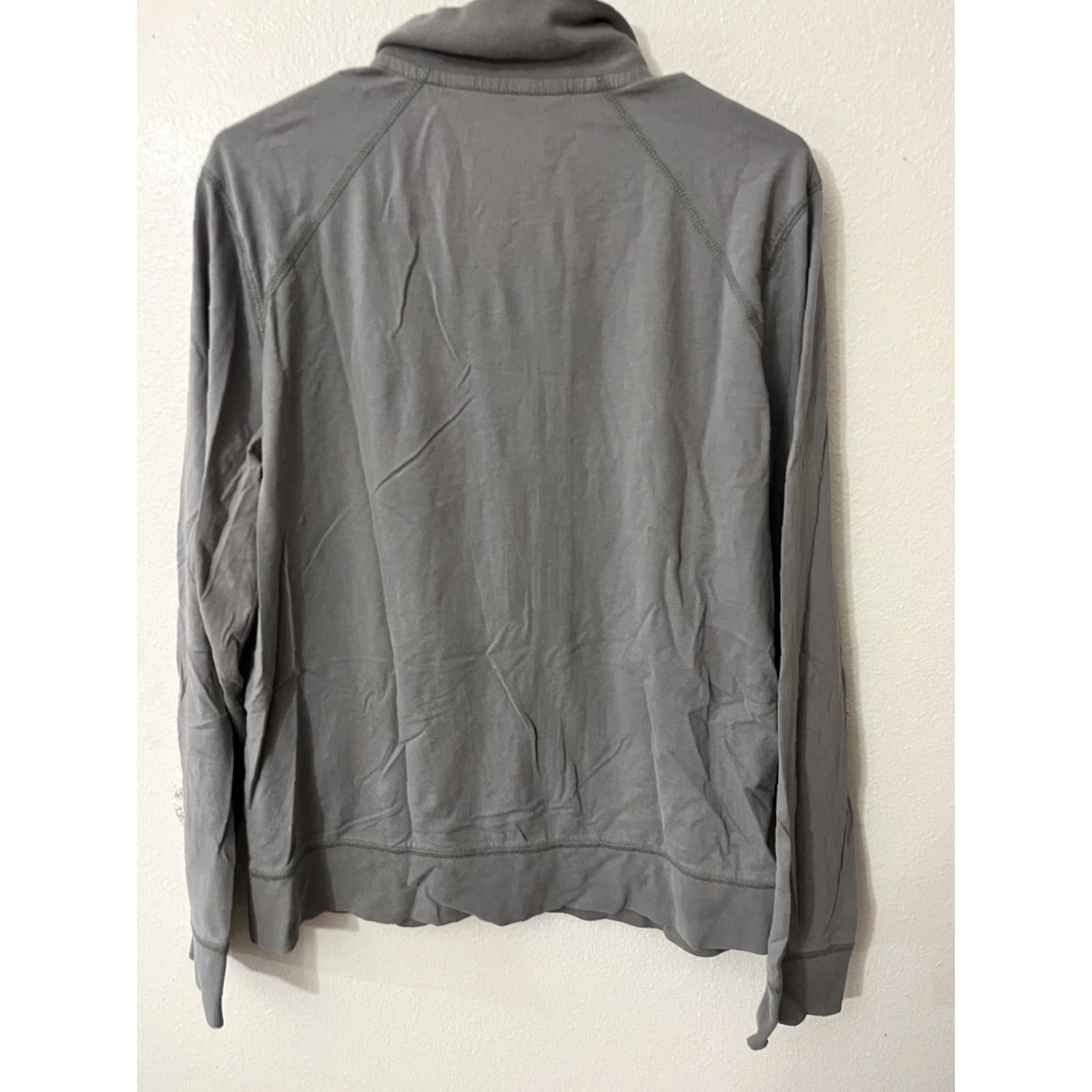 Express Express Gray Full Zip Sweater Size L Mens Mock Neck Lion Emblem Pockets Size US L / EU 52-54 / 3 - 3 Thumbnail