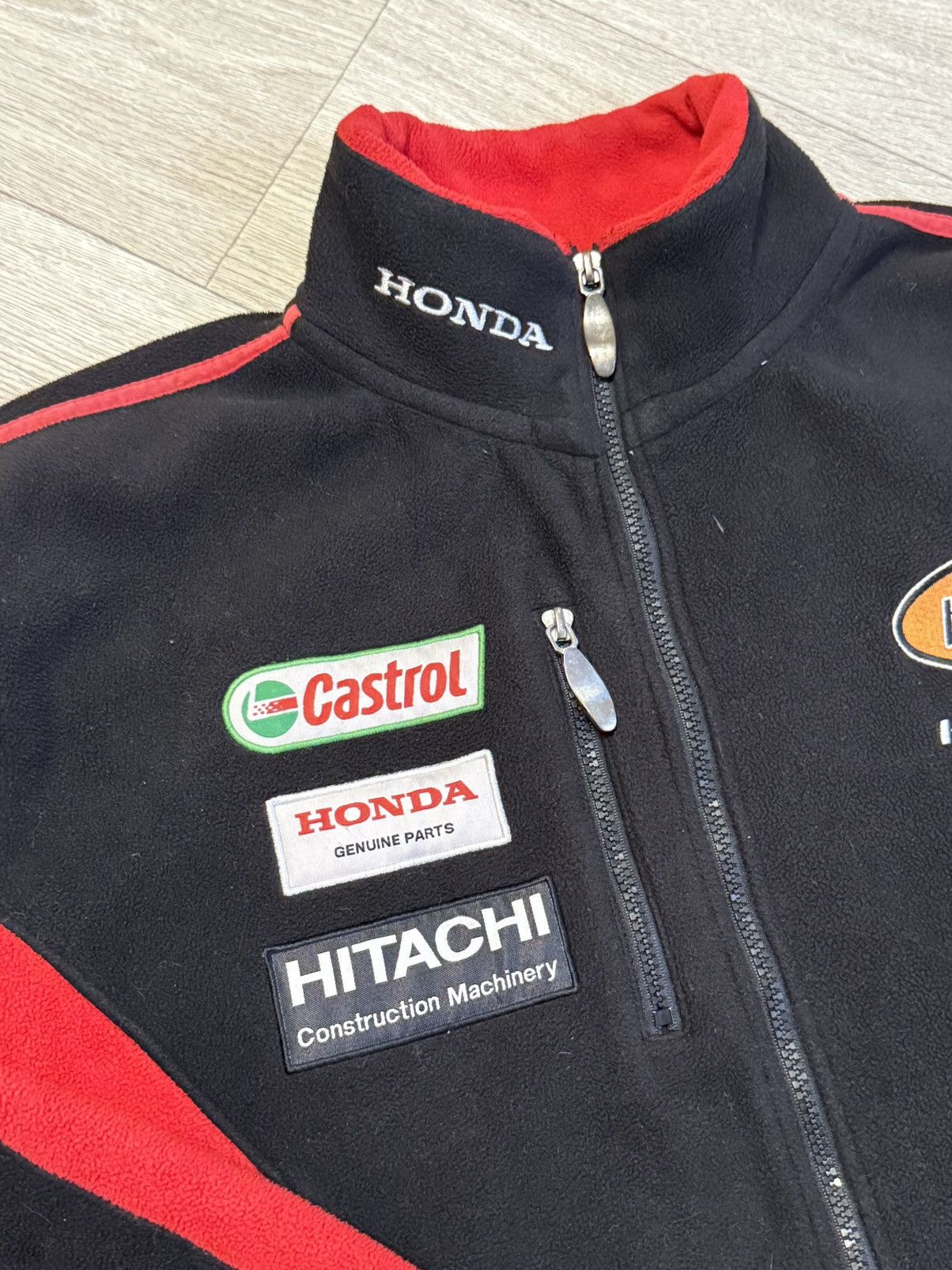 Honda 🔷Vintage Honda Racing Fleece Sweatshirt 90s🔷 Size US M / EU 48-50 / 2 - 4 Thumbnail