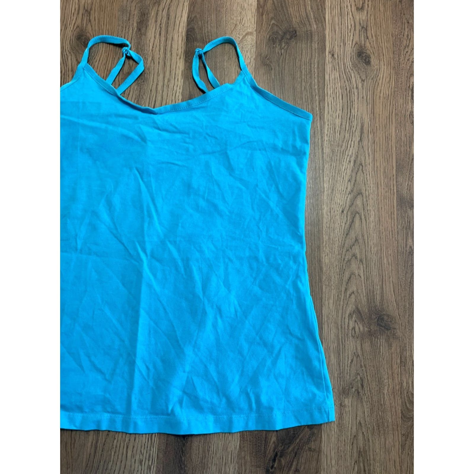 Vintage Christopher & Banks Tank Top Women's Medium Blue Sleeveless V-Neck Shirt Casual Basic Regular Size M Womens 90s Modern Size M / US 6-8 / IT 42-44 - 4 Thumbnail