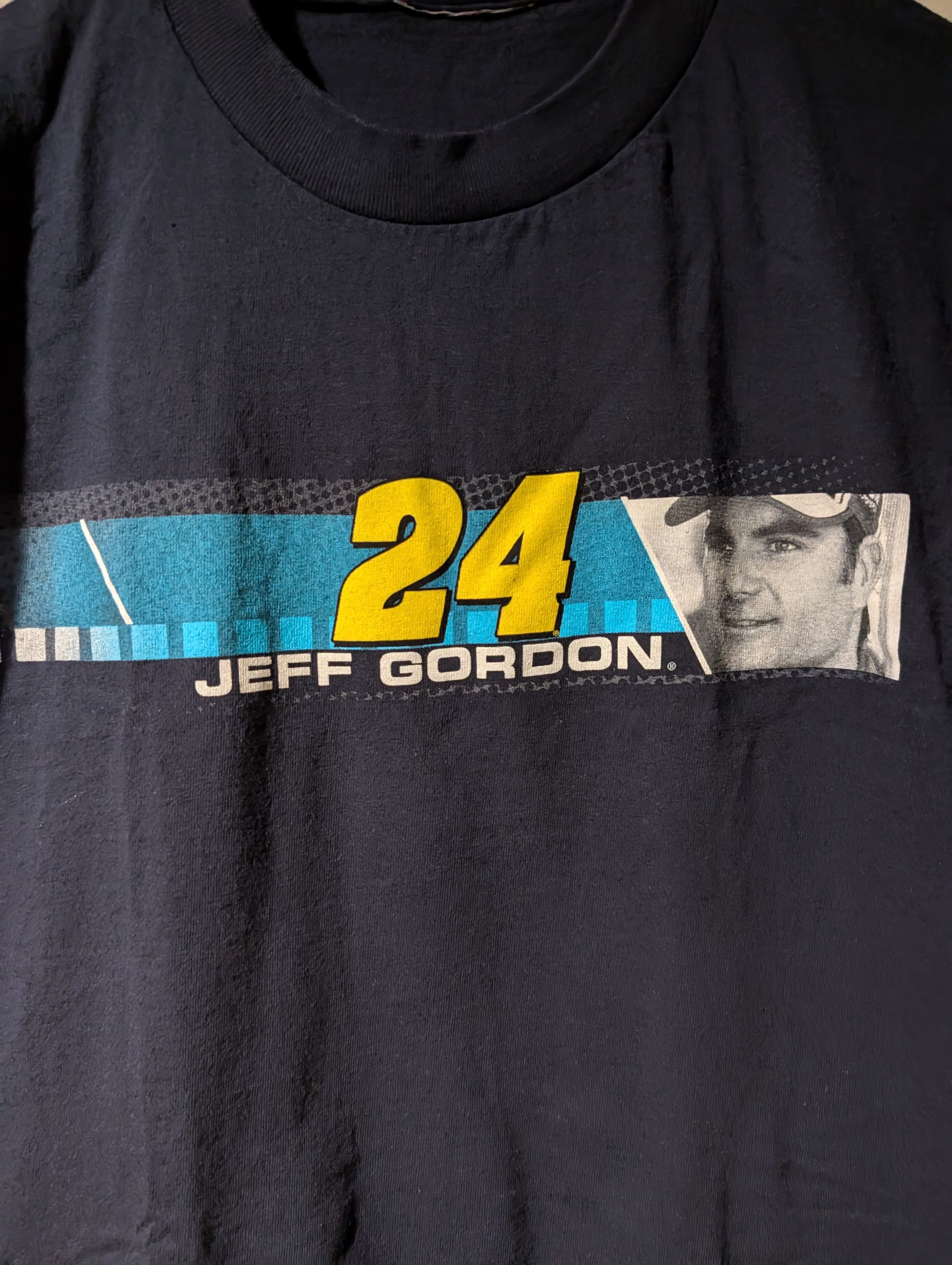 NASCAR Vtg Jeff Gordon NASCAR Racing Graphic T-Shirt #24 Dupont 90s Size US M / EU 48-50 / 2 - 4 Thumbnail